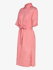 GANT - REL LINEN SS SHIRT DRESS - skjortklänningar - peachy pink - 2