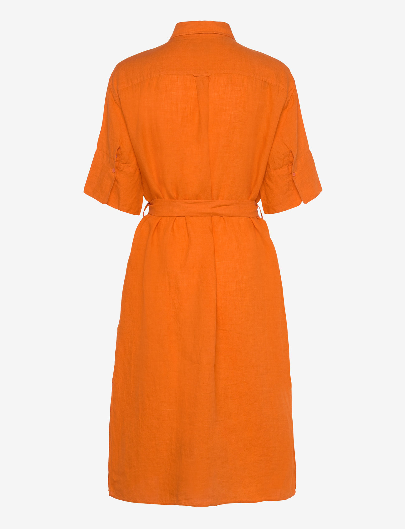 GANT - REL LINEN SS SHIRT DRESS - hemdkleider - pumpkin orange - 1