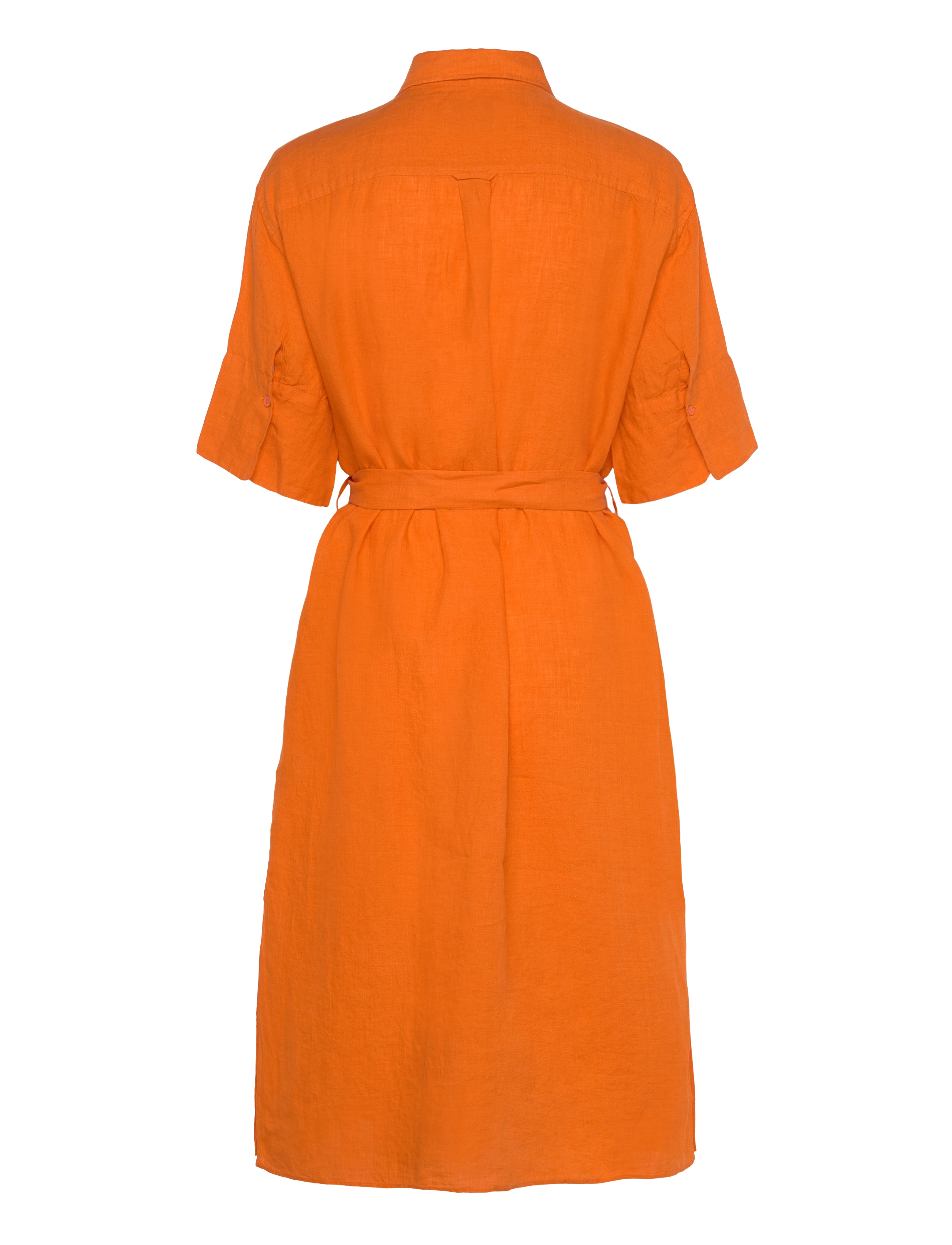 Gant - REL LINEN SS SHIRT DRESS - hemdkleider - pumpkin orange - 2