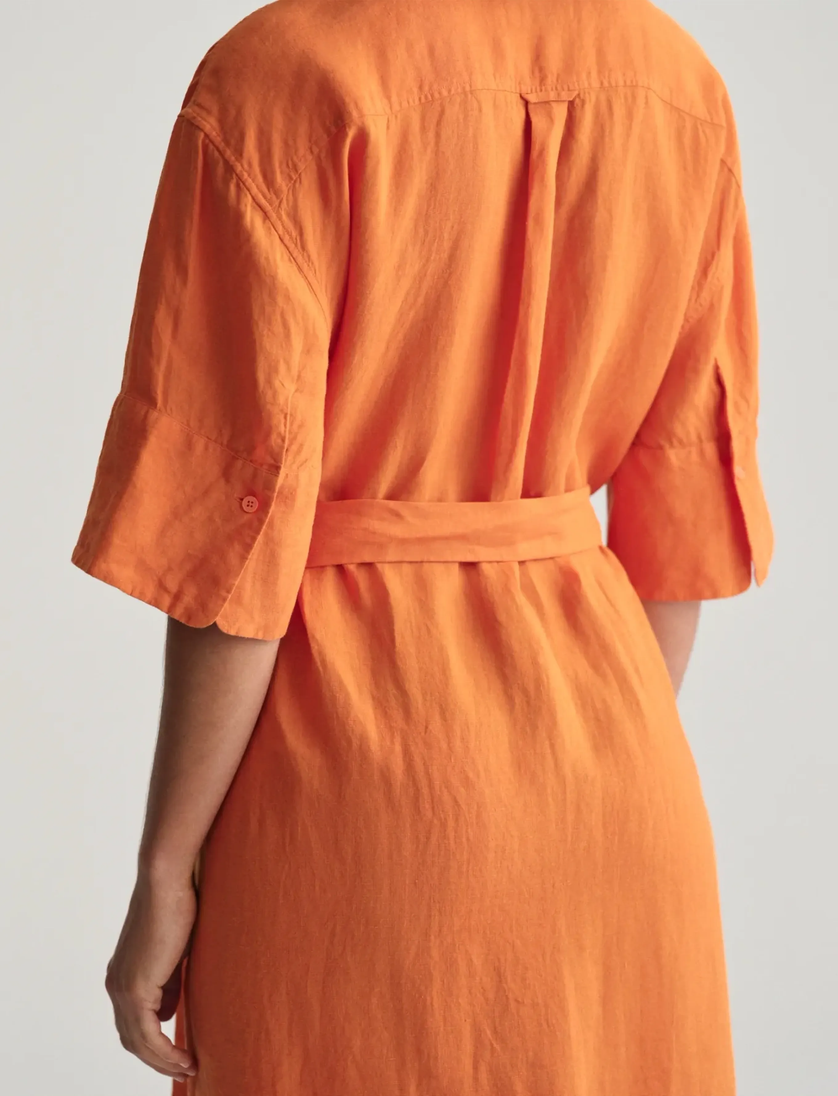 Gant Rel Linen Ss Shirt Dress skjortklänningar dam – bild 3