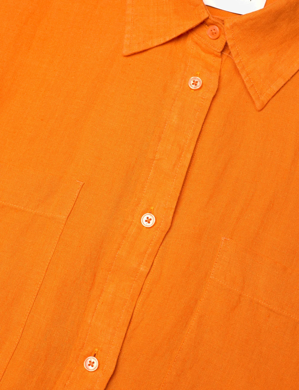 GANT - REL LINEN SS SHIRT DRESS - särkkleidid - pumpkin orange - 4