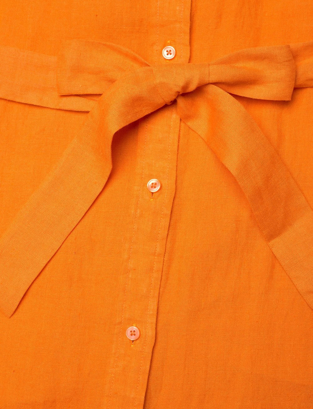 GANT - REL LINEN SS SHIRT DRESS - särkkleidid - pumpkin orange - 5