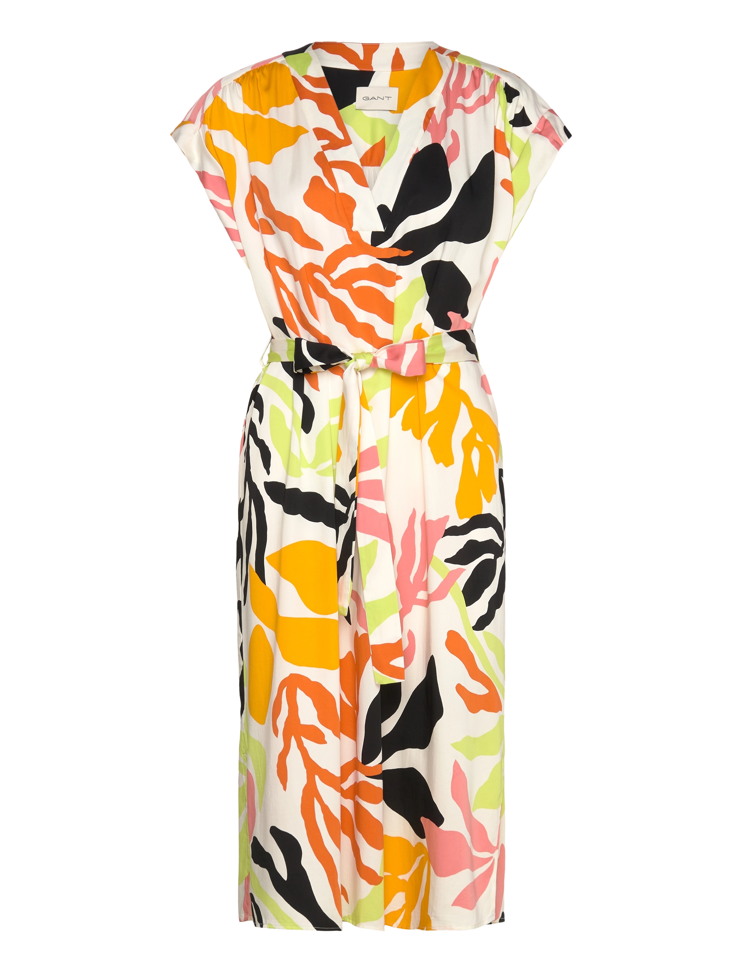 GANT - REL PALM PRINT SS DRESS - medal yellow - 1