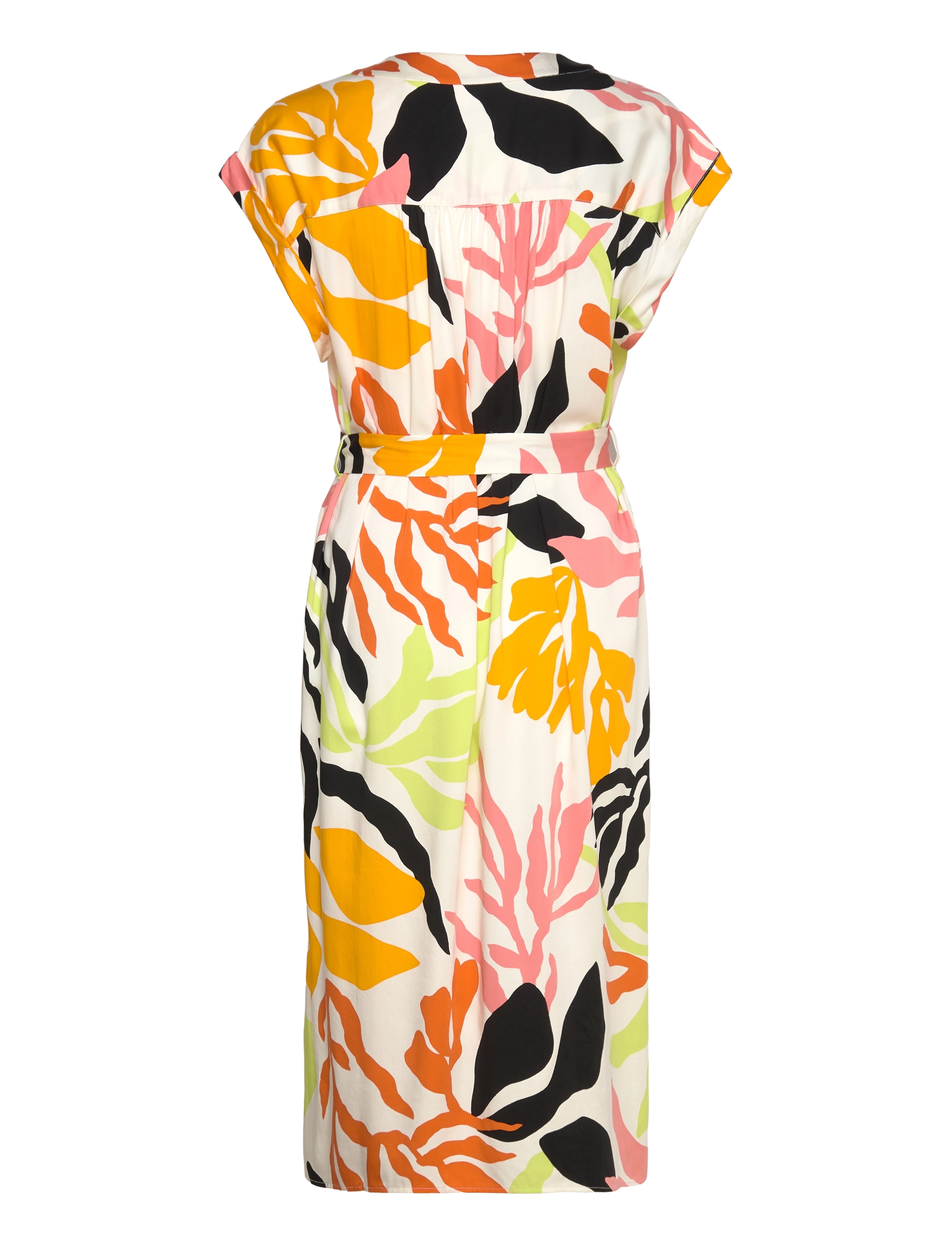 GANT - REL PALM PRINT SS DRESS - medal yellow - 2