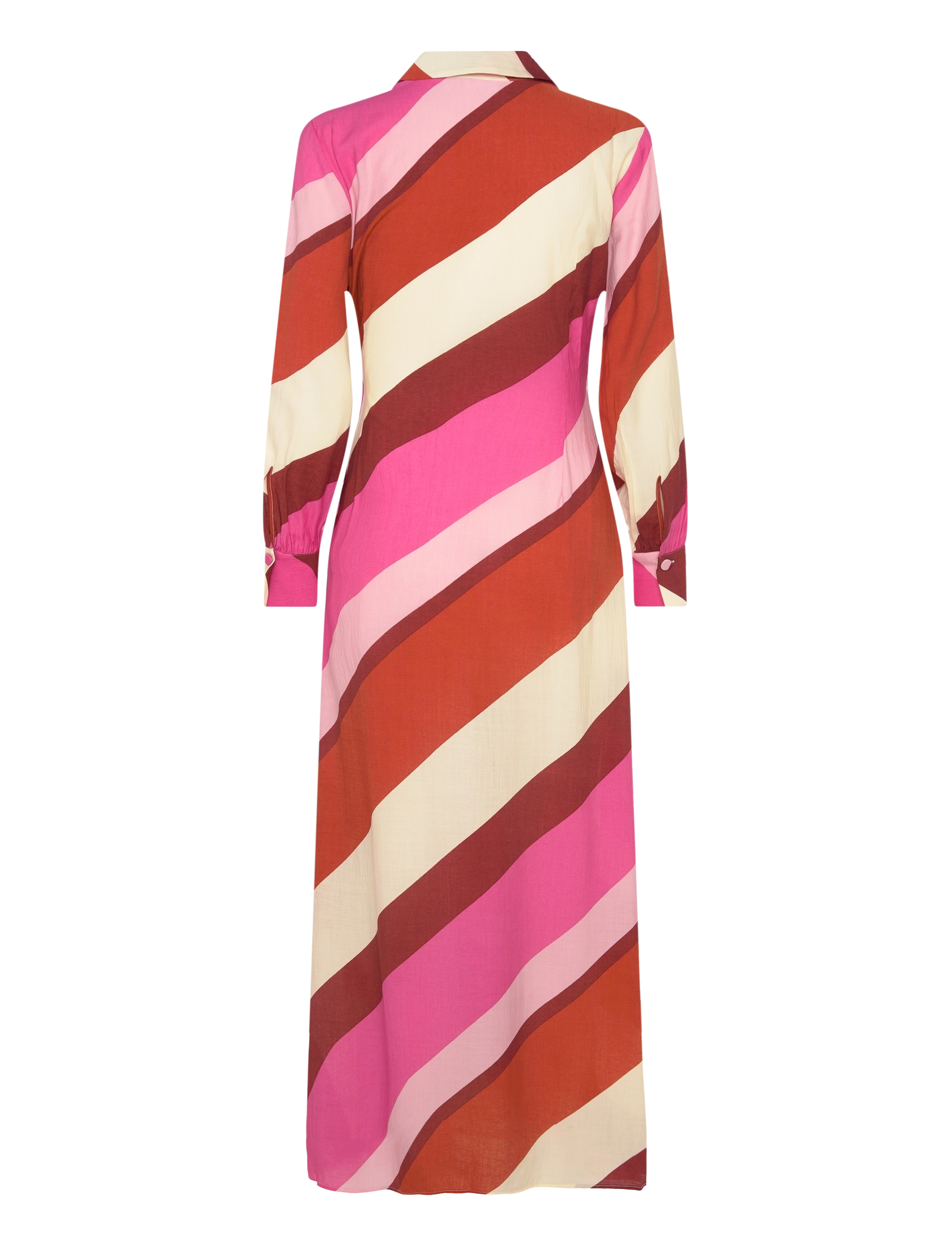 GANT - STRIPED MAXI WRAP DRESS - perky pink - 1