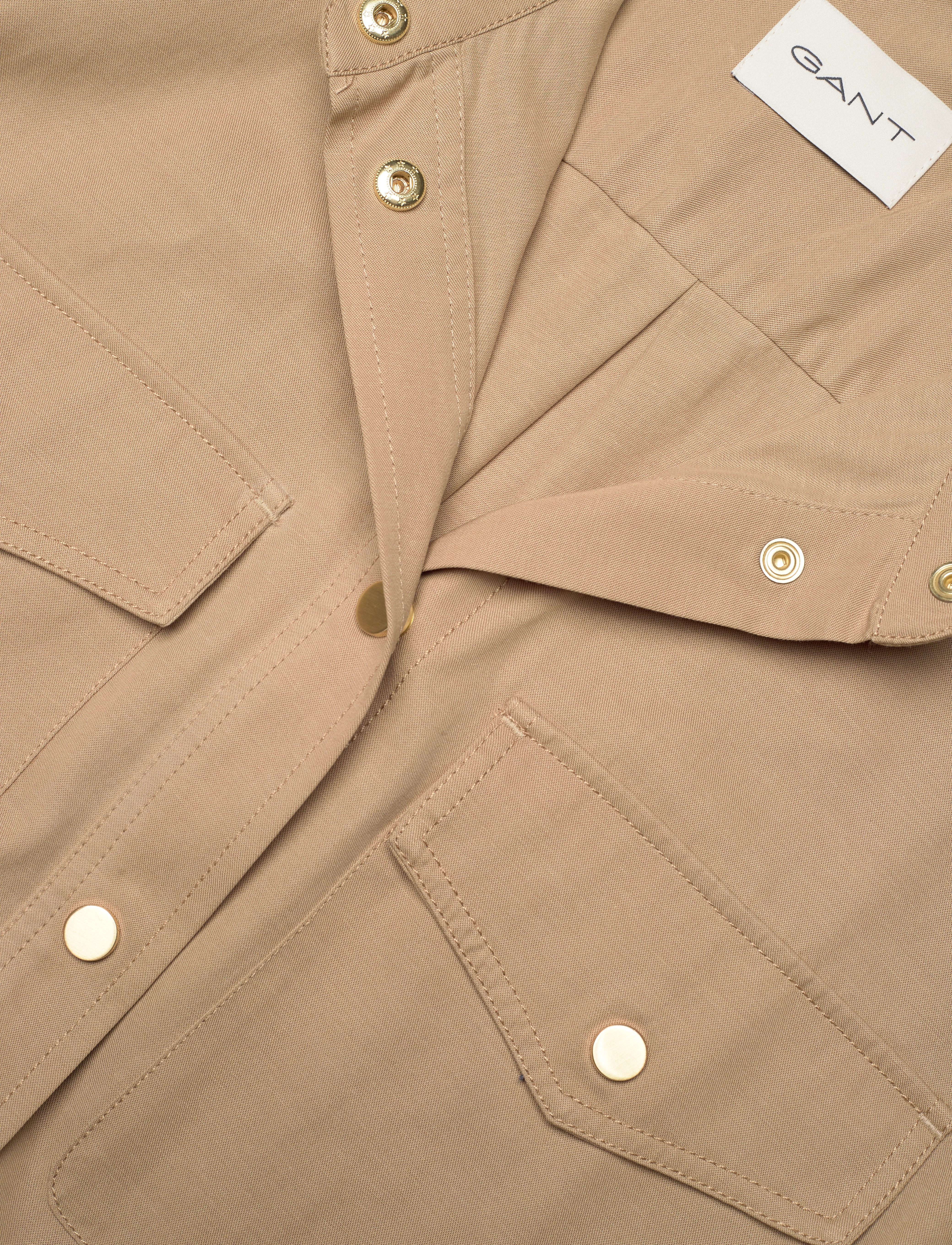 GANT - REG UTILITY SS SHIRT DRESS - dark khaki - 5