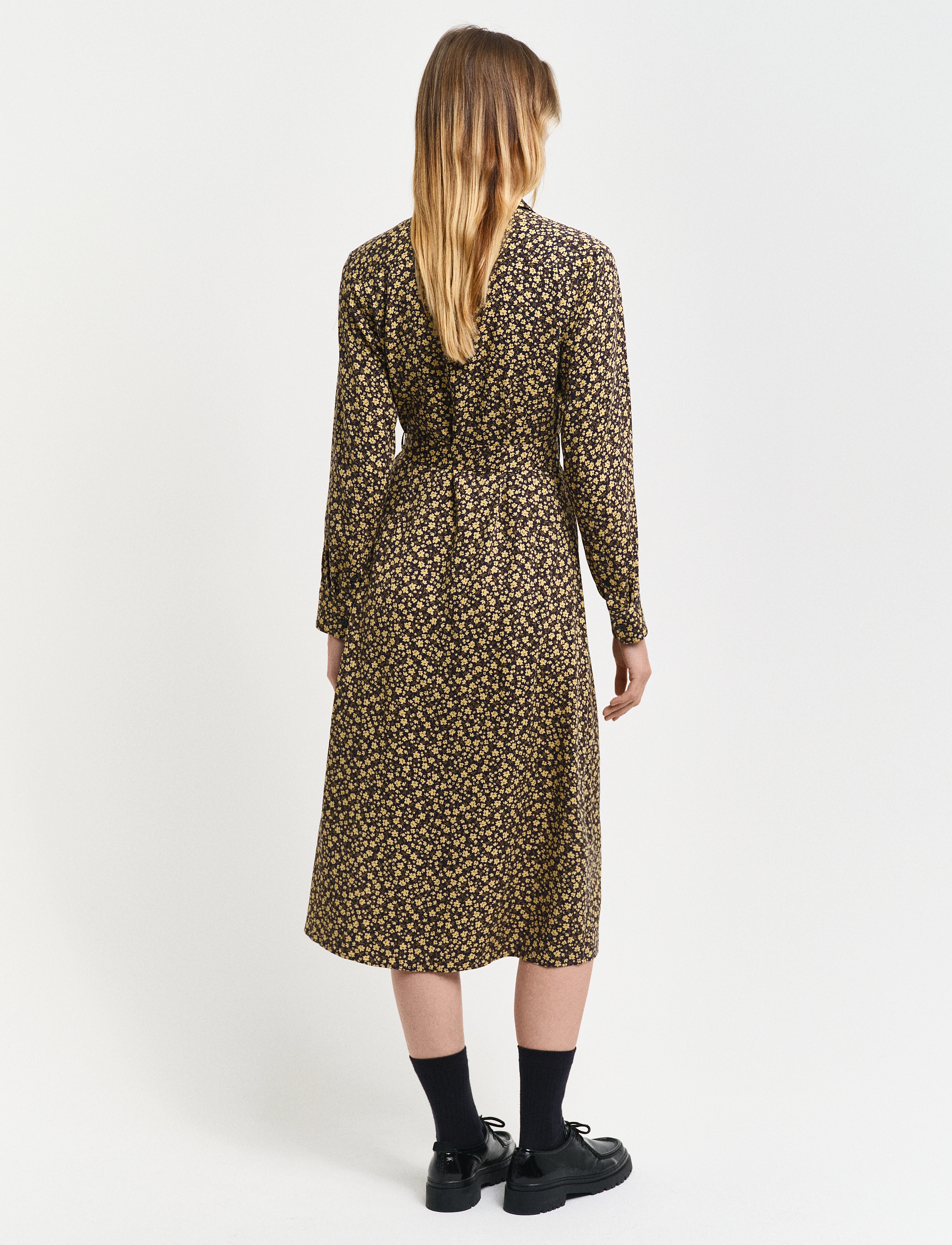 Gant - SLIM FLORAL PRINT SHIRT DRESS - hemdkleider - evening blue - 3