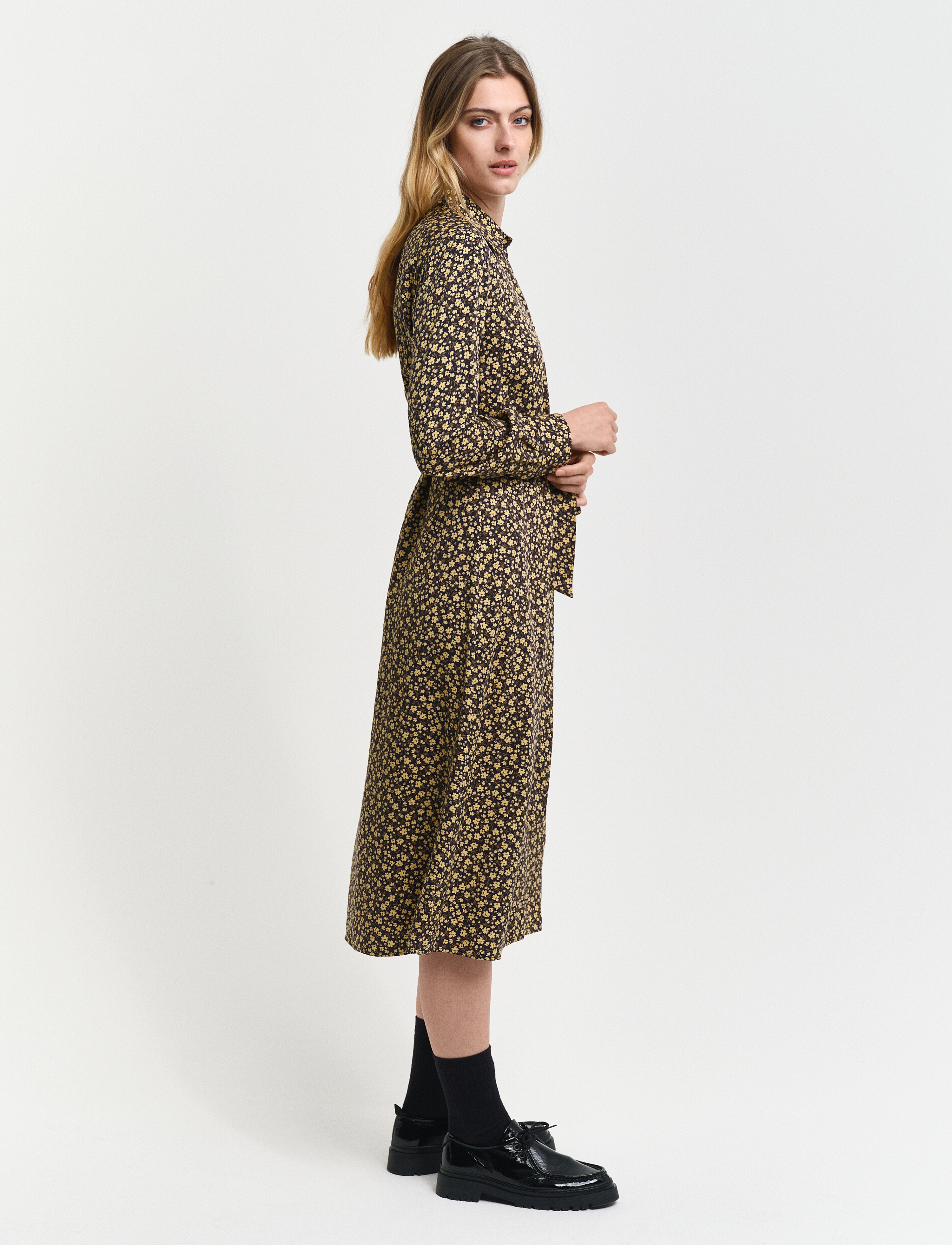 Gant - SLIM FLORAL PRINT SHIRT DRESS - hemdkleider - evening blue - 4