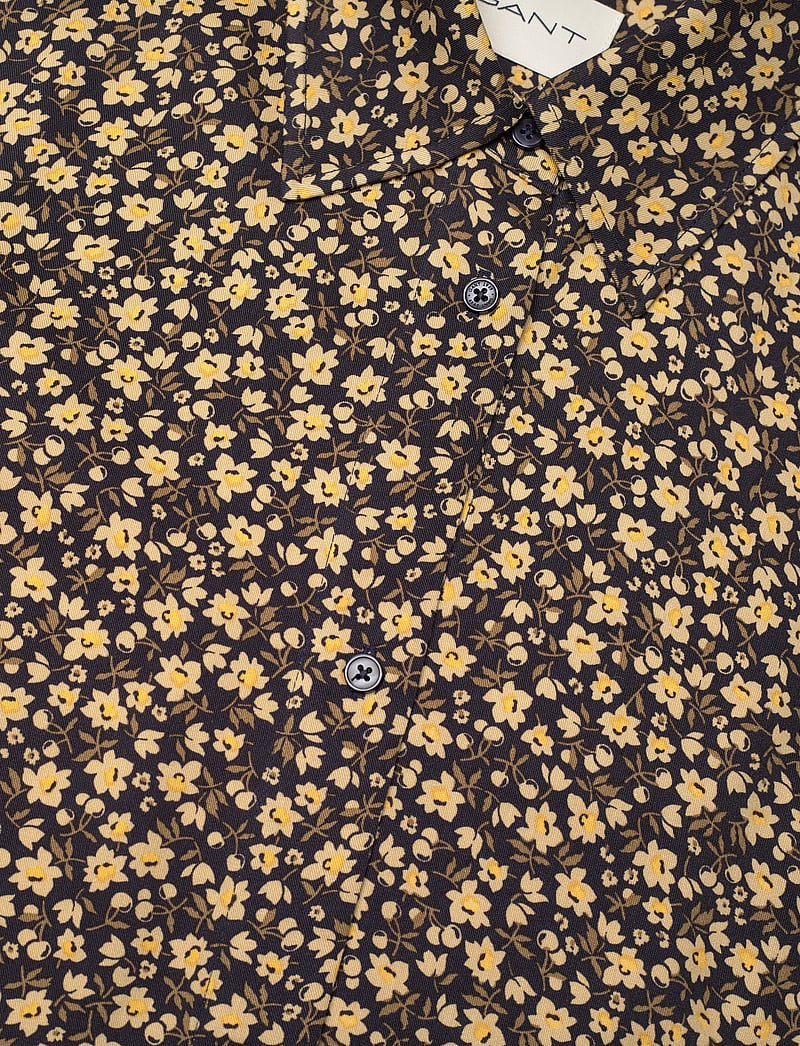 GANT - SLIM FLORAL PRINT SHIRT DRESS - särkkleidid - evening blue - 5