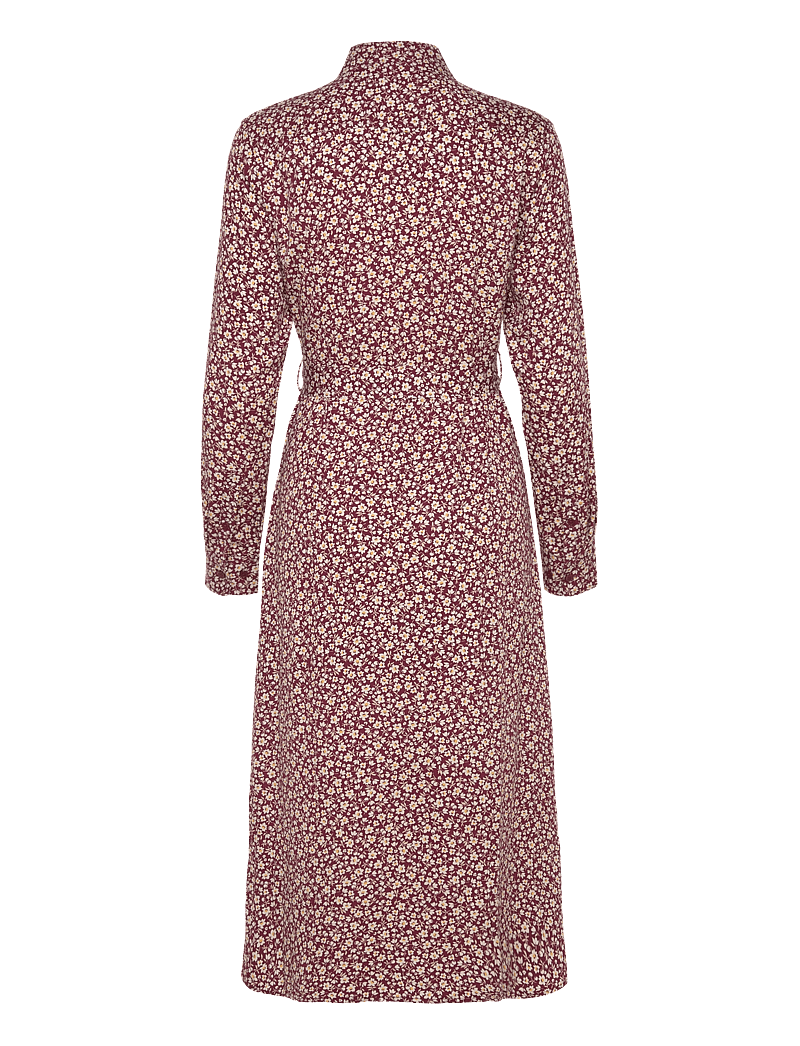 GANT - SLIM FLORAL PRINT SHIRT DRESS - skjortklänningar - plumped red - 2