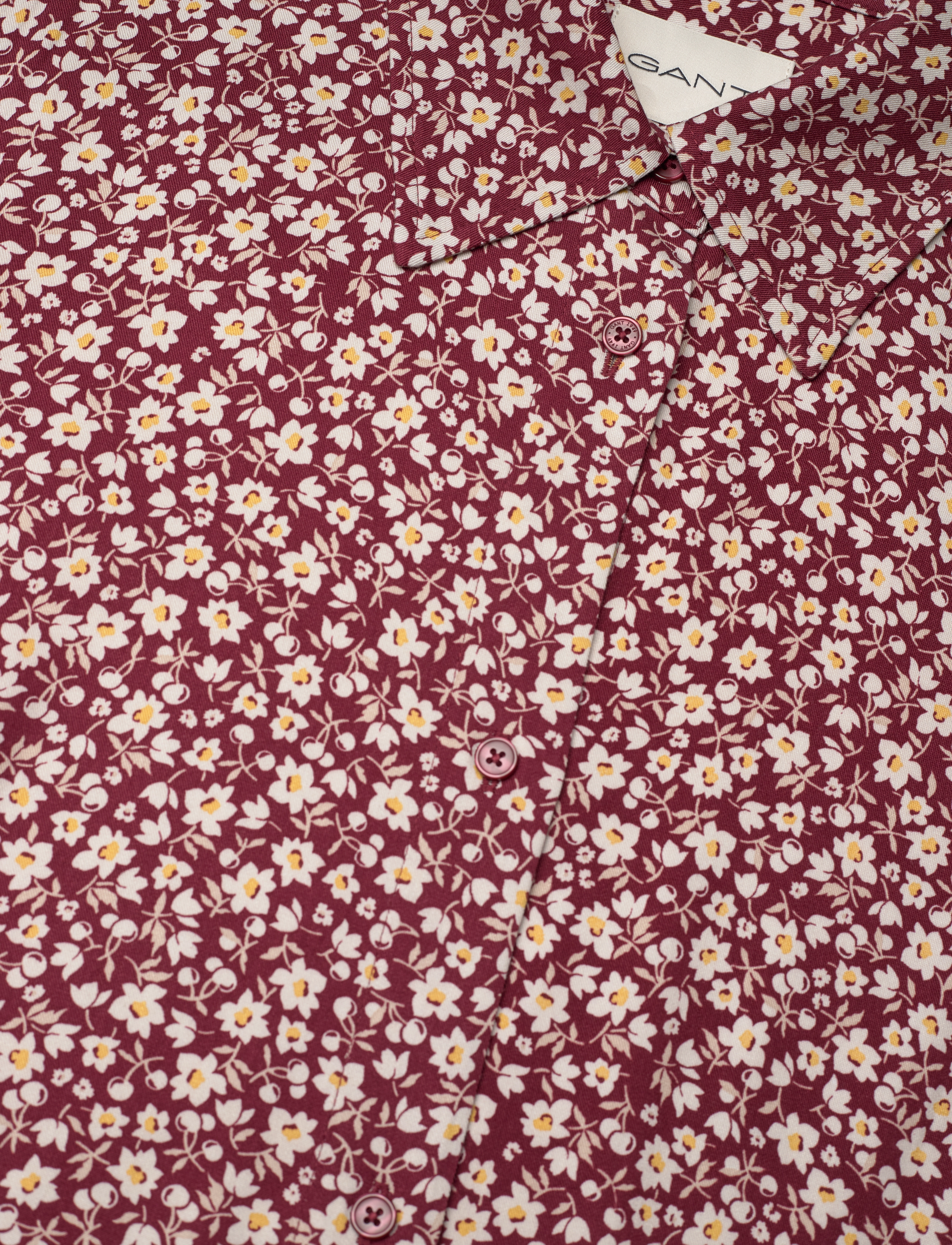 Gant - SLIM FLORAL PRINT SHIRT DRESS - skjortekjoler - plumped red - 5