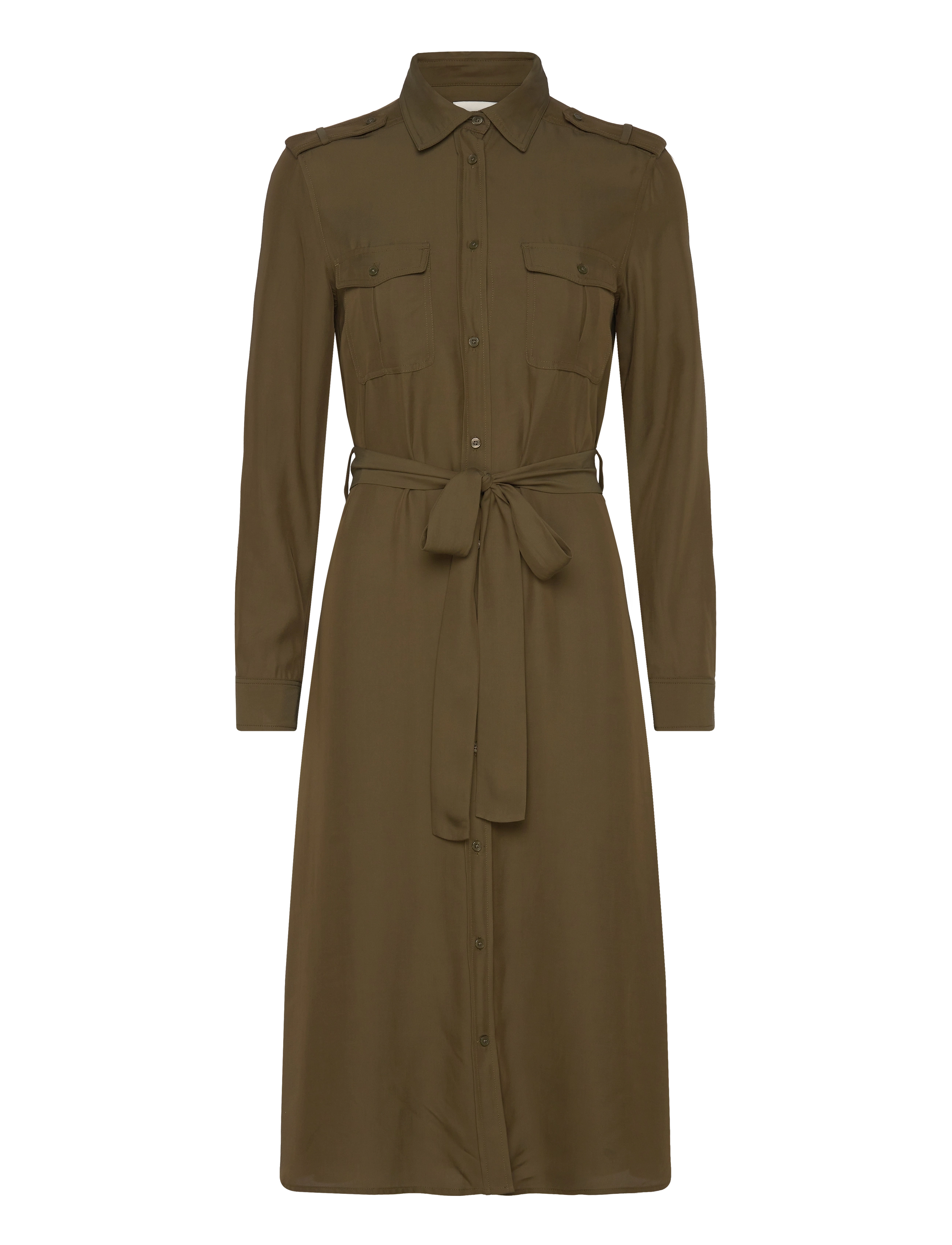 Gant REG POCKET SHIRT DRESS - Kleidid - DARK CACTUS / khaki/green