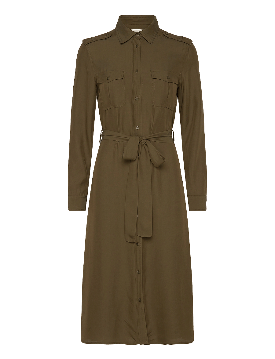 Gant - REG POCKET SHIRT DRESS - robes chemises - dark cactus - 1