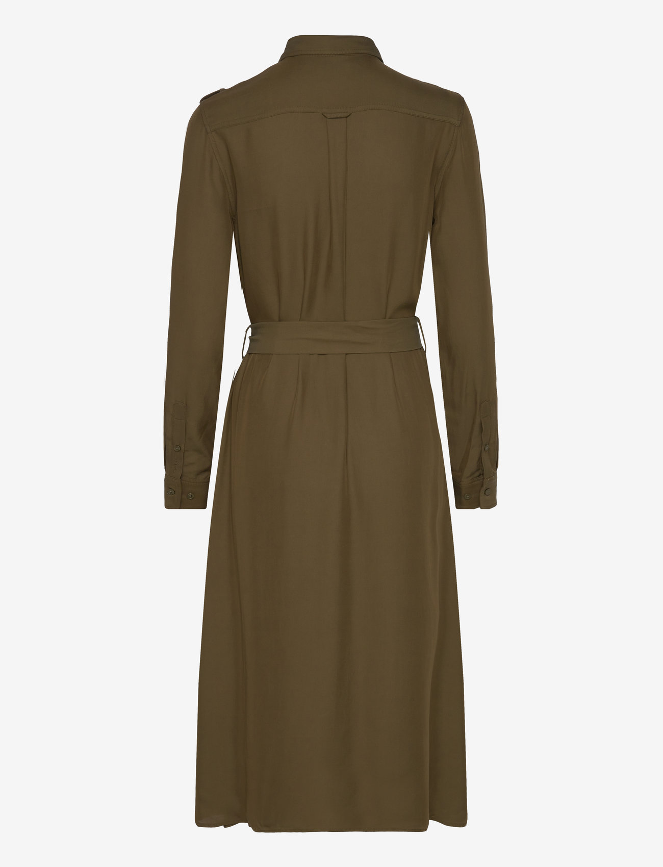 GANT - REG POCKET SHIRT DRESS - skjortklänningar - dark cactus - 2
