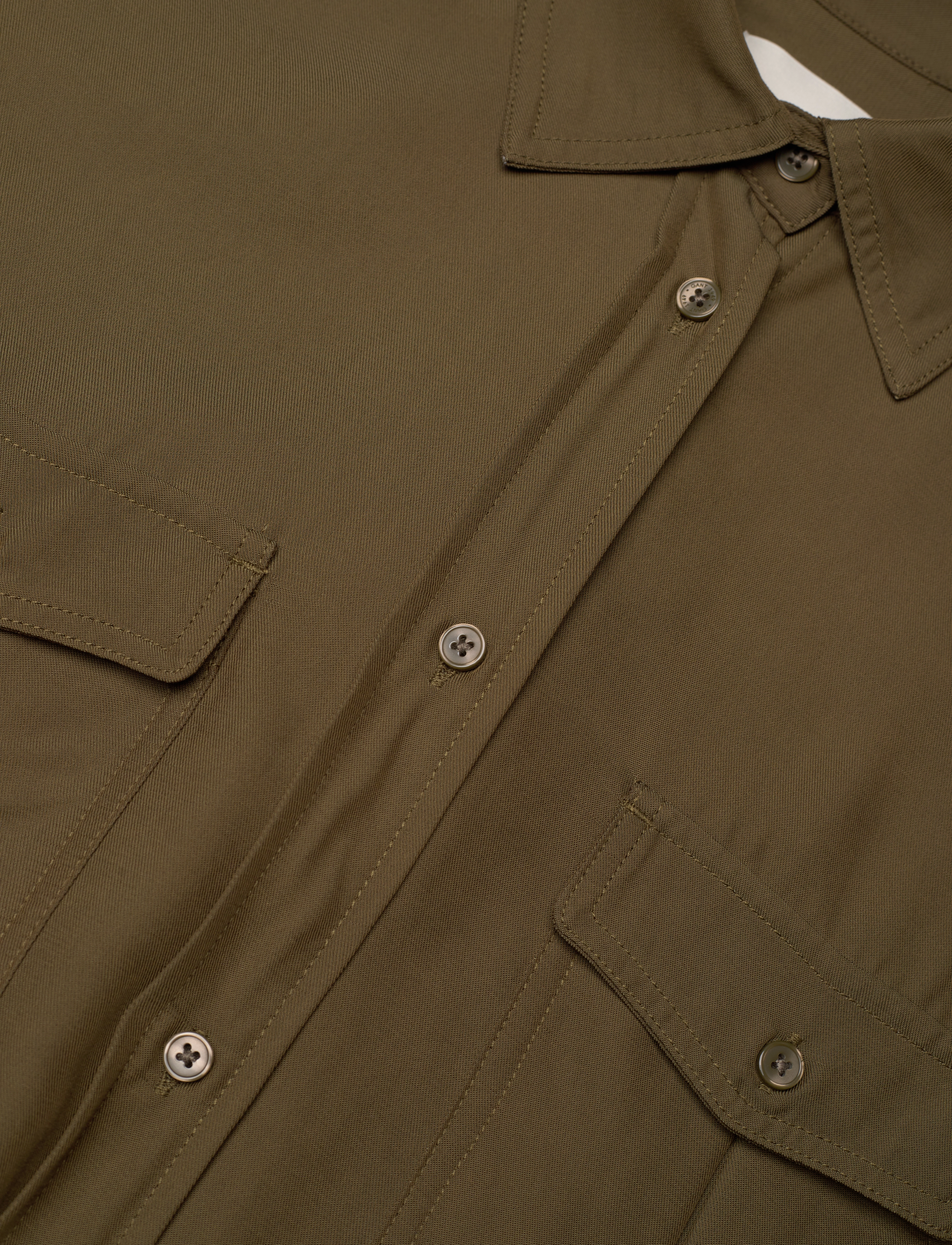 Gant - REG POCKET SHIRT DRESS - robes chemises - dark cactus - 5