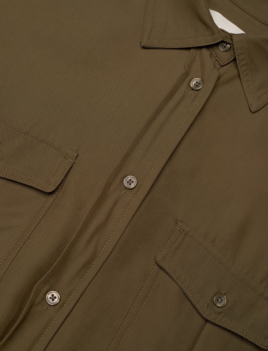 Gant - REG POCKET SHIRT DRESS - robes chemises - dark cactus - 5