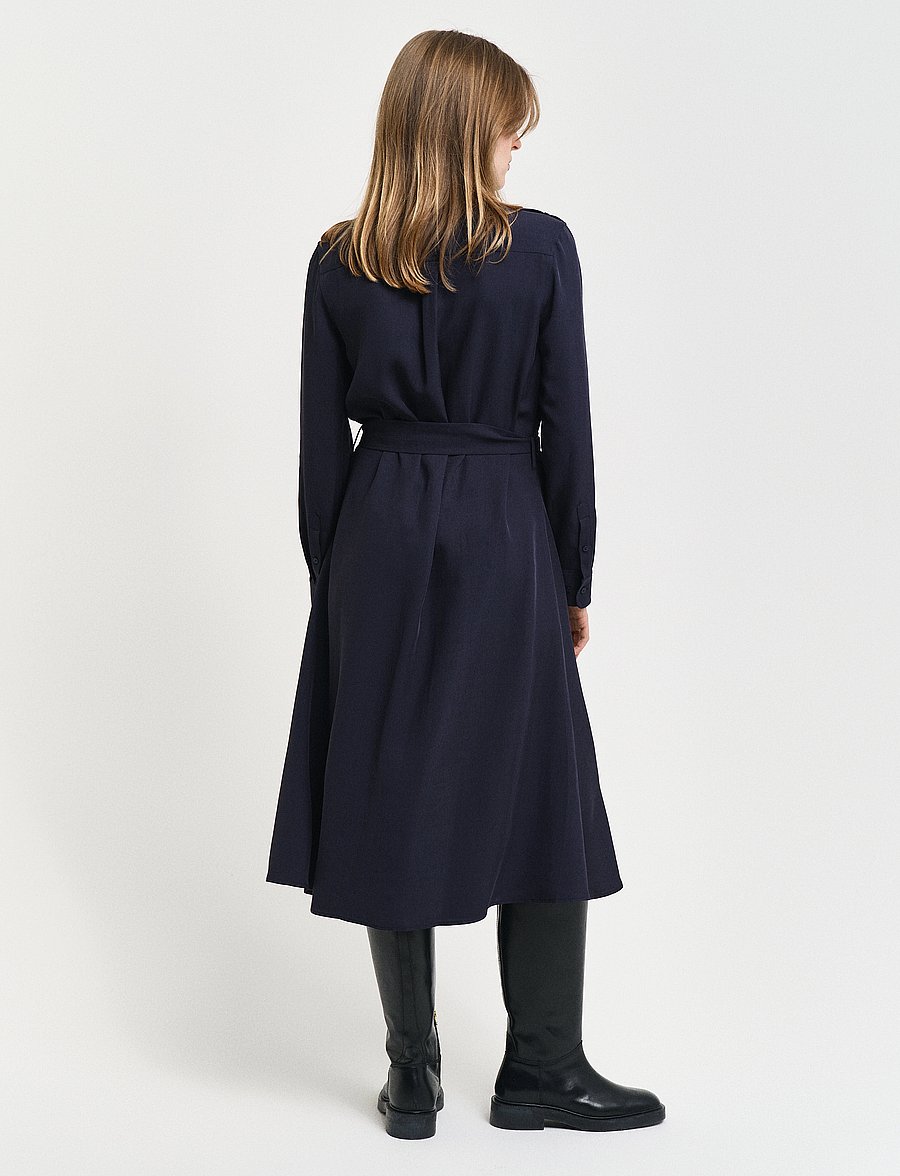 Gant - REG POCKET SHIRT DRESS - evening blue - 3