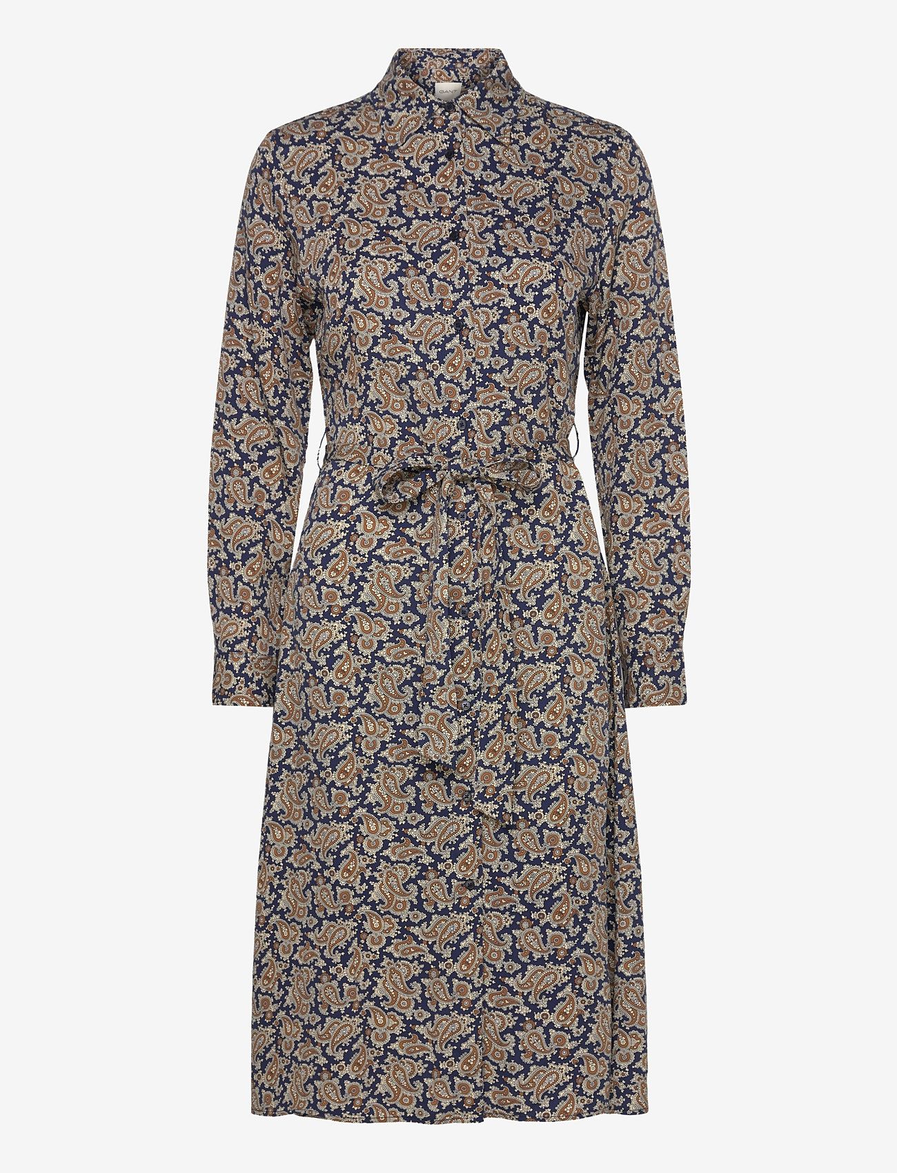 GANT - SLIM PAISLEY SHIRT DRESS - skjortklänningar - persian blue - 1