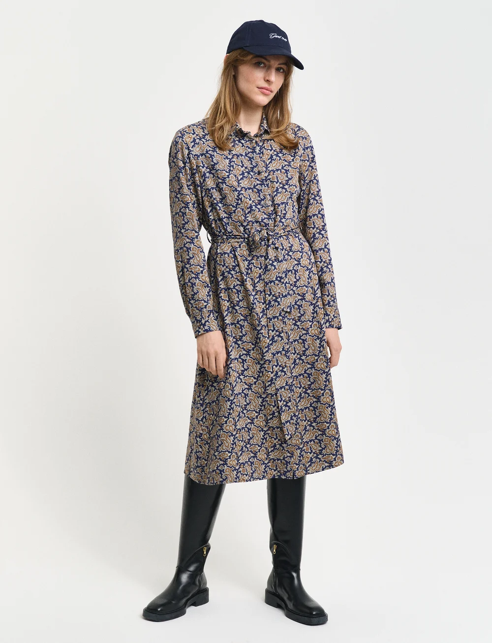 GANT - SLIM PAISLEY SHIRT DRESS - skjortekjoler - persian blue - 0