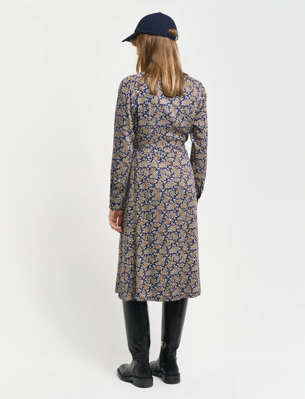 GANT - SLIM PAISLEY SHIRT DRESS - skjortekjoler - persian blue - 4