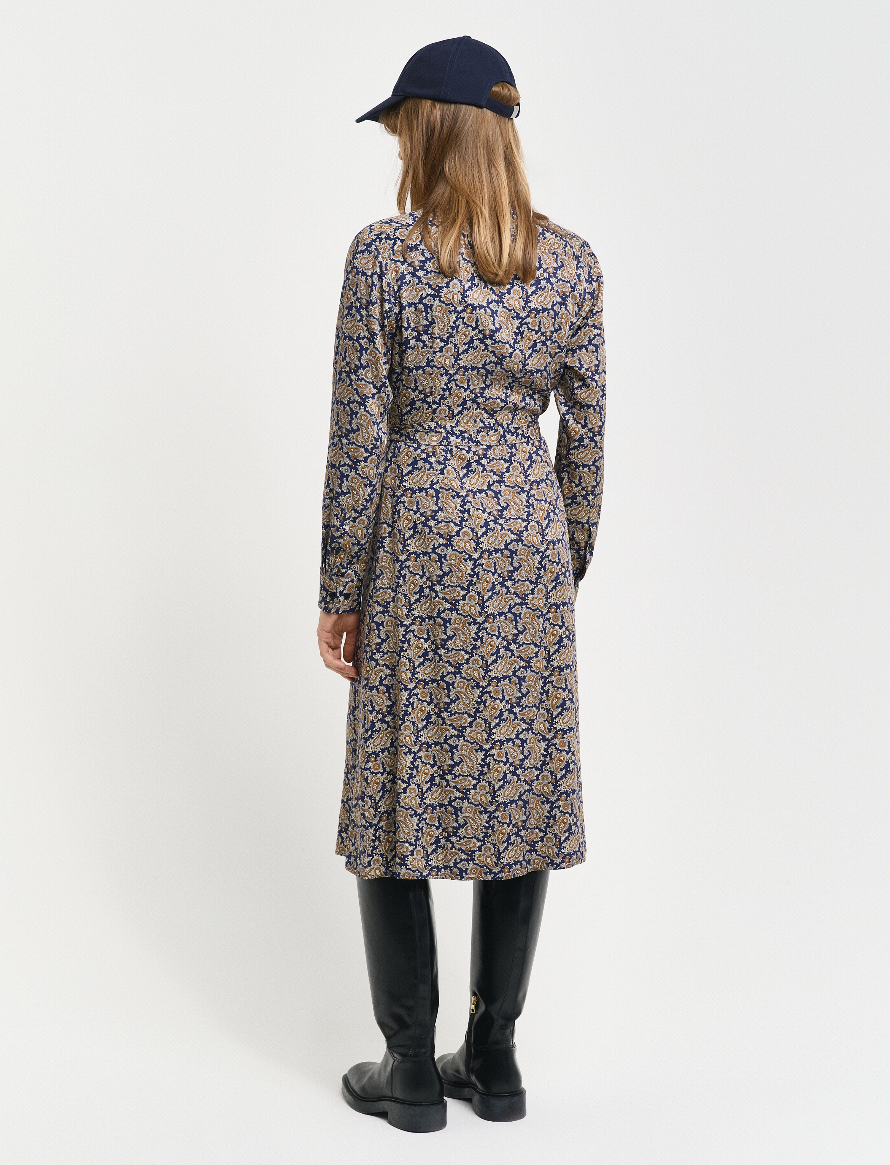 Gant - SLIM PAISLEY SHIRT DRESS - persian blue - 4