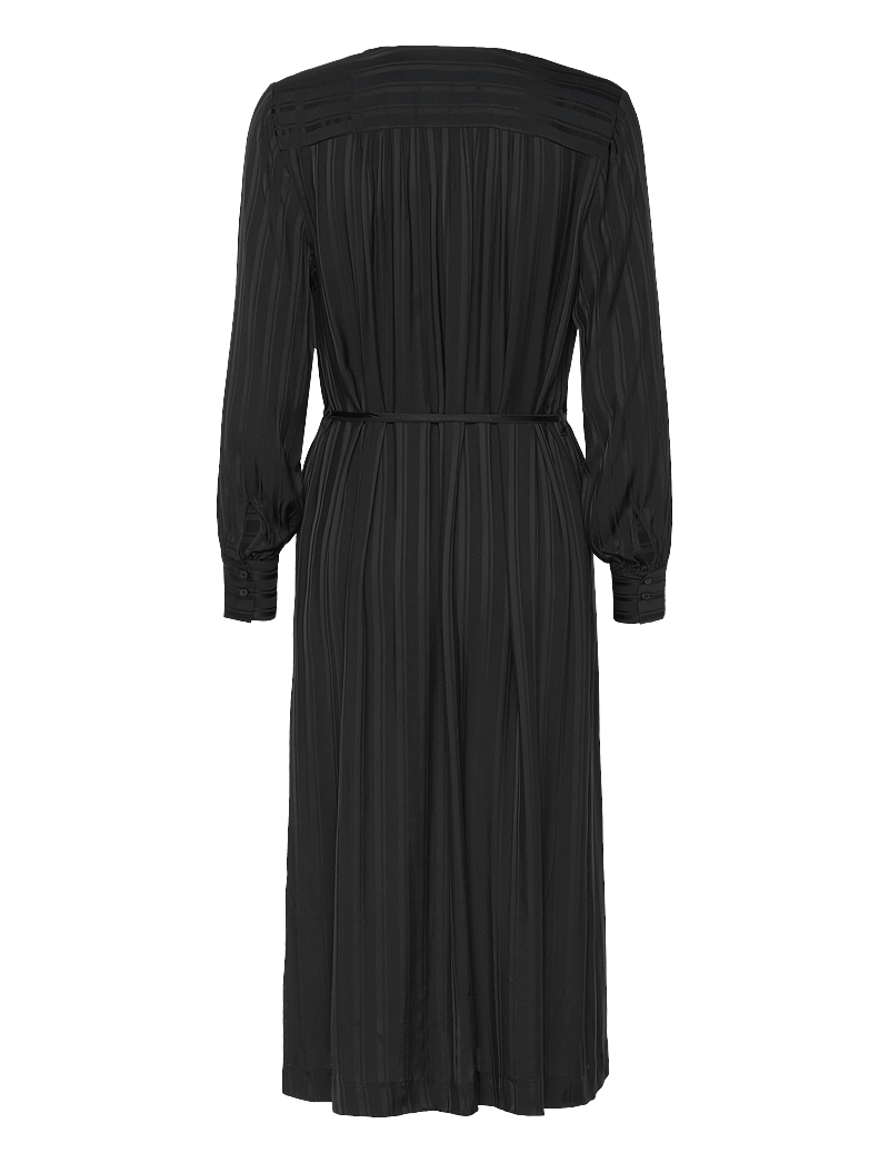 GANT - RELAXED SATIN STRIPE SHIRT DRESS - skjortklänningar - black - 2