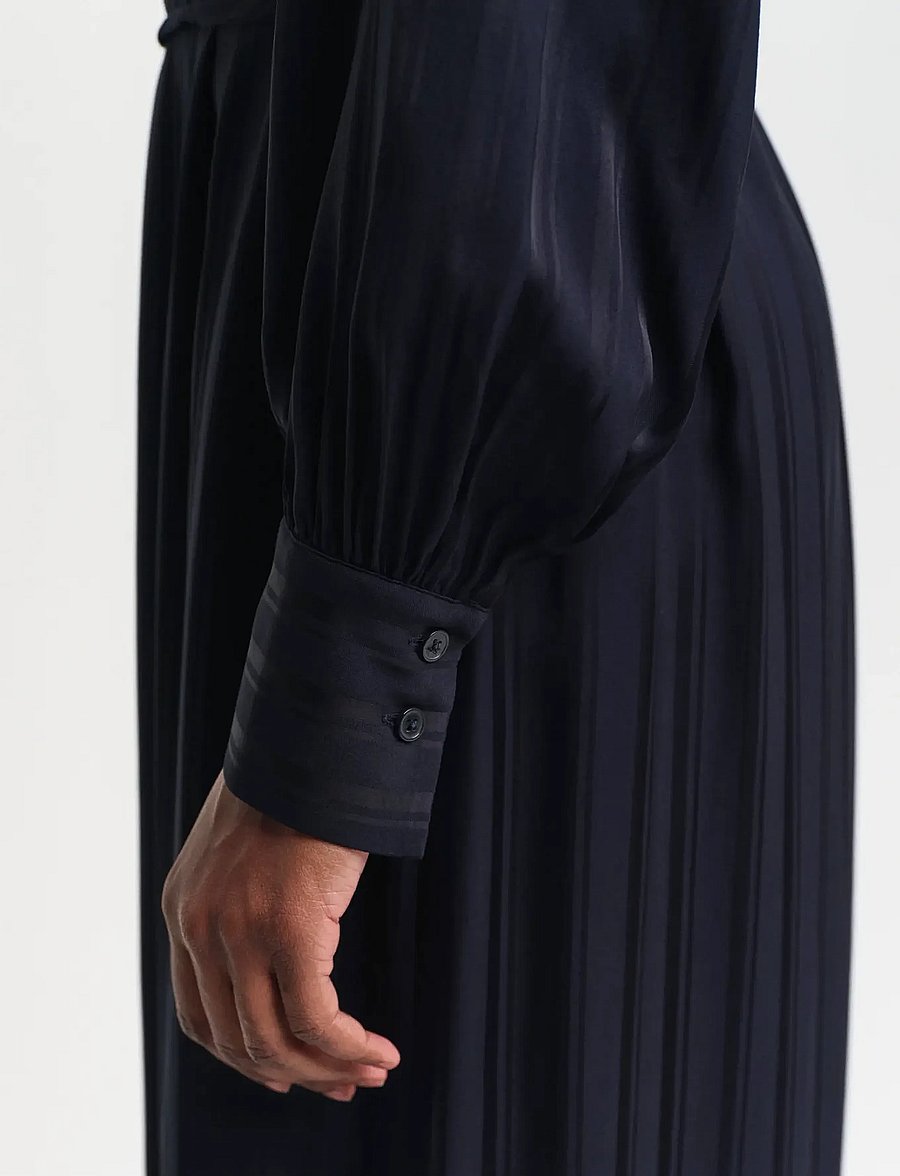 Gant - RELAXED SATIN STRIPE SHIRT DRESS - robes chemises - black - 4