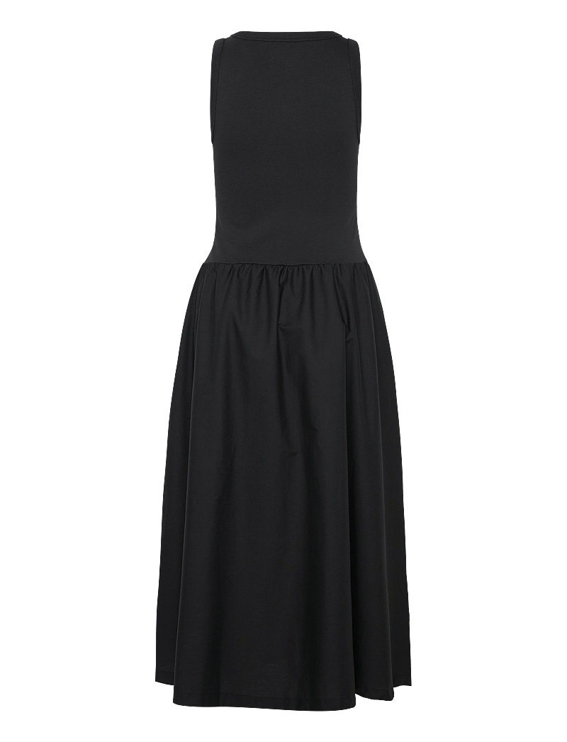 GANT - JERSEY WOVEN MIDI DRESS - konfirmationstøj - black - 1