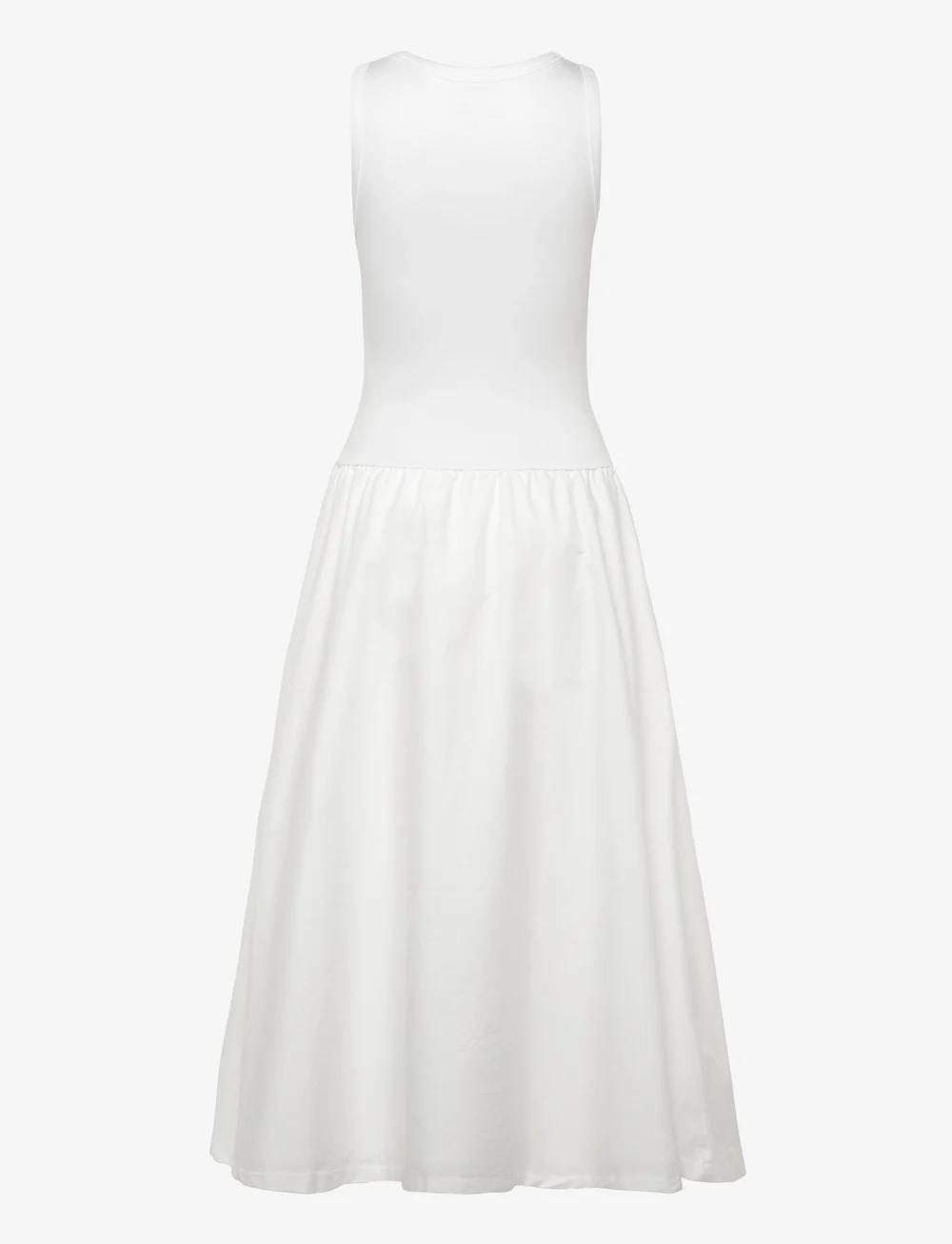 GANT - JERSEY WOVEN MIDI DRESS - konfirmation - white - 1