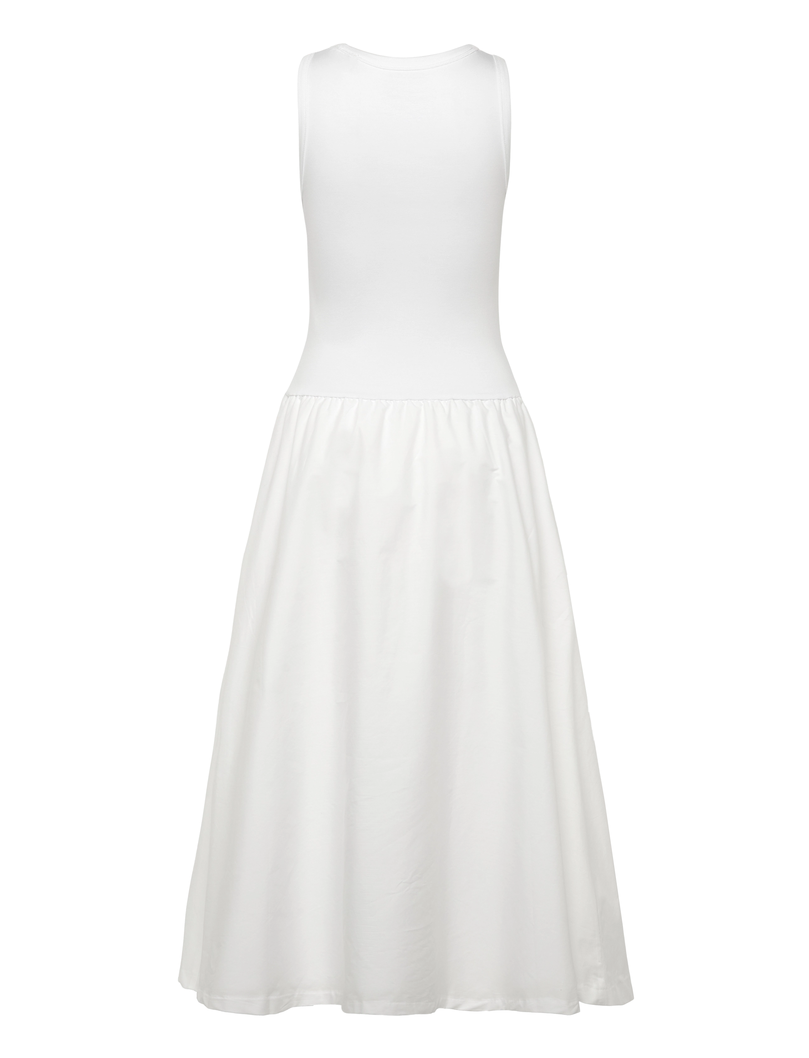Gant - JERSEY WOVEN MIDI DRESS - white - 1