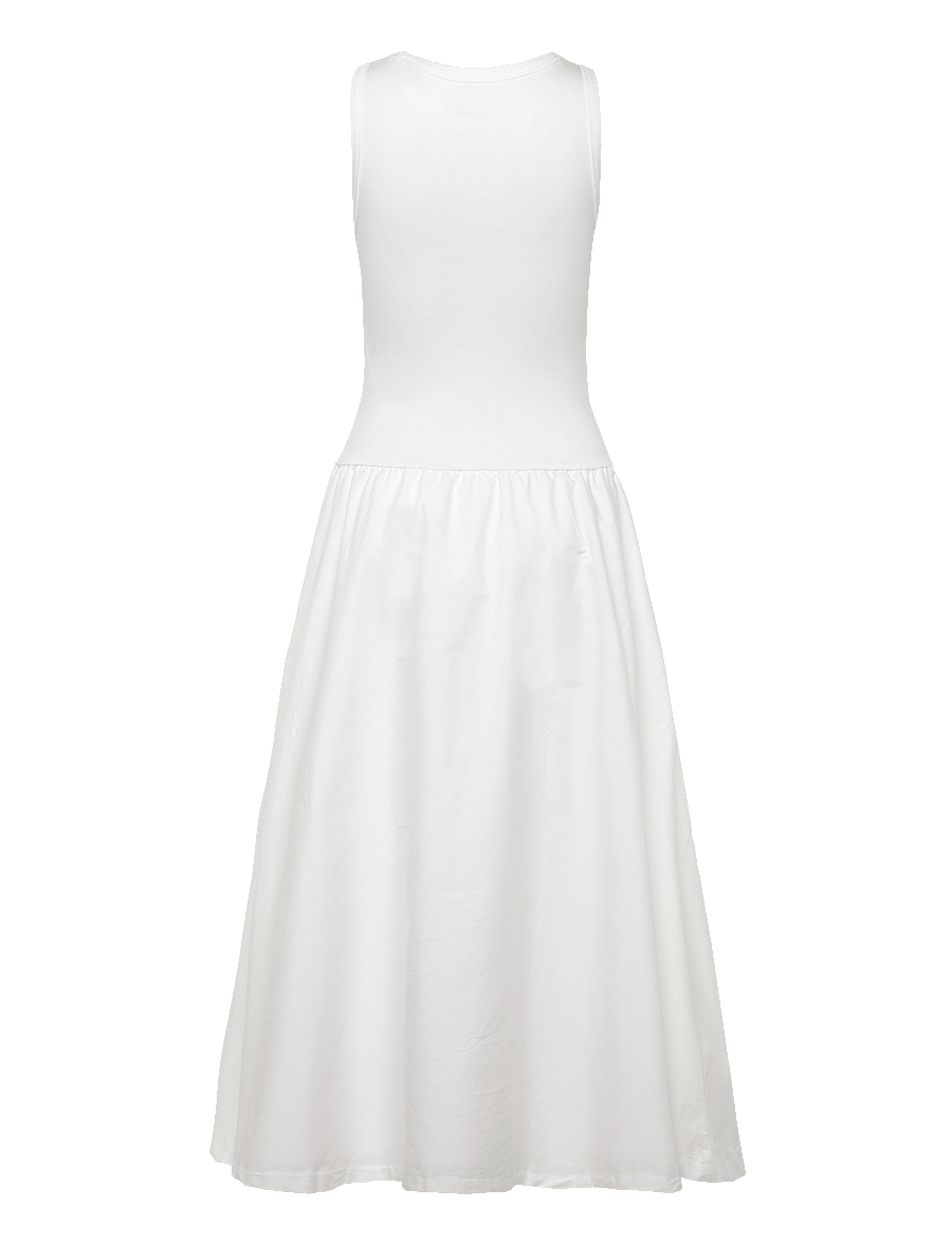 Gant - JERSEY WOVEN MIDI DRESS - white - 1
