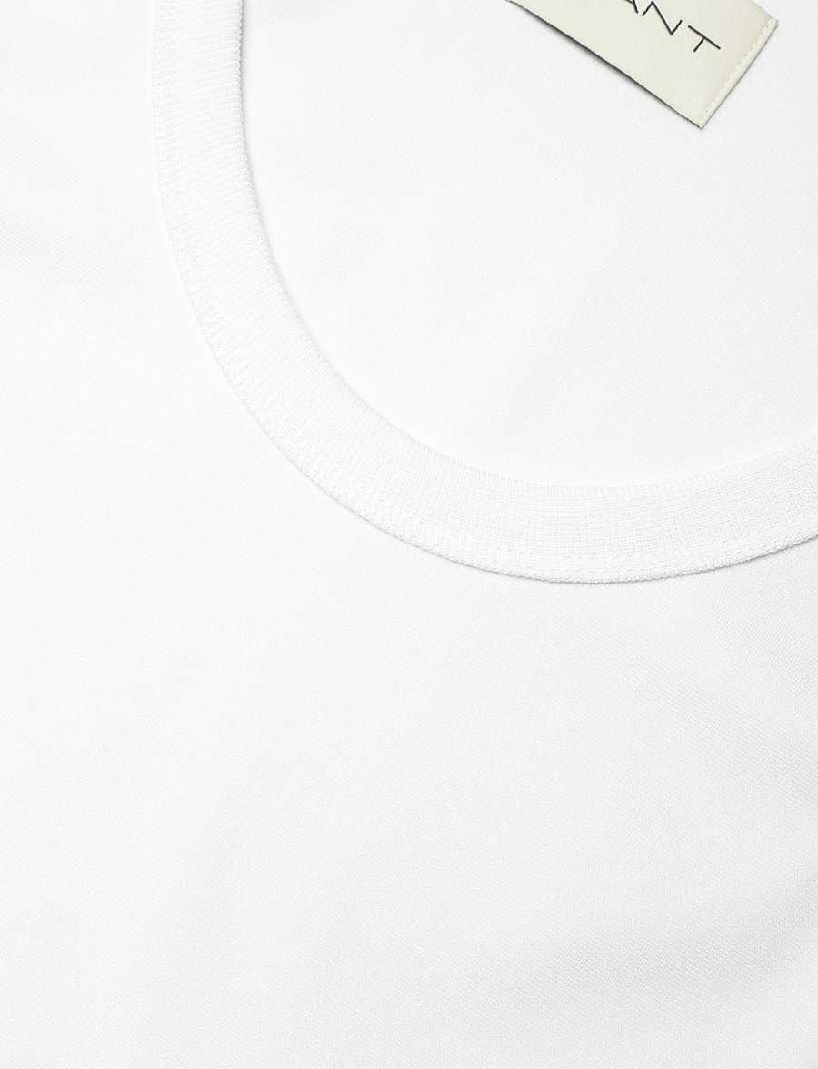 Gant - JERSEY WOVEN MIDI DRESS - white - 2