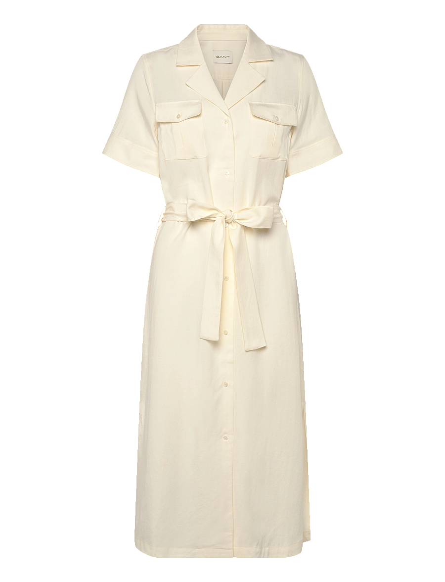 Gant - REG POCKET DRESS - hemdkleider - cream - 1