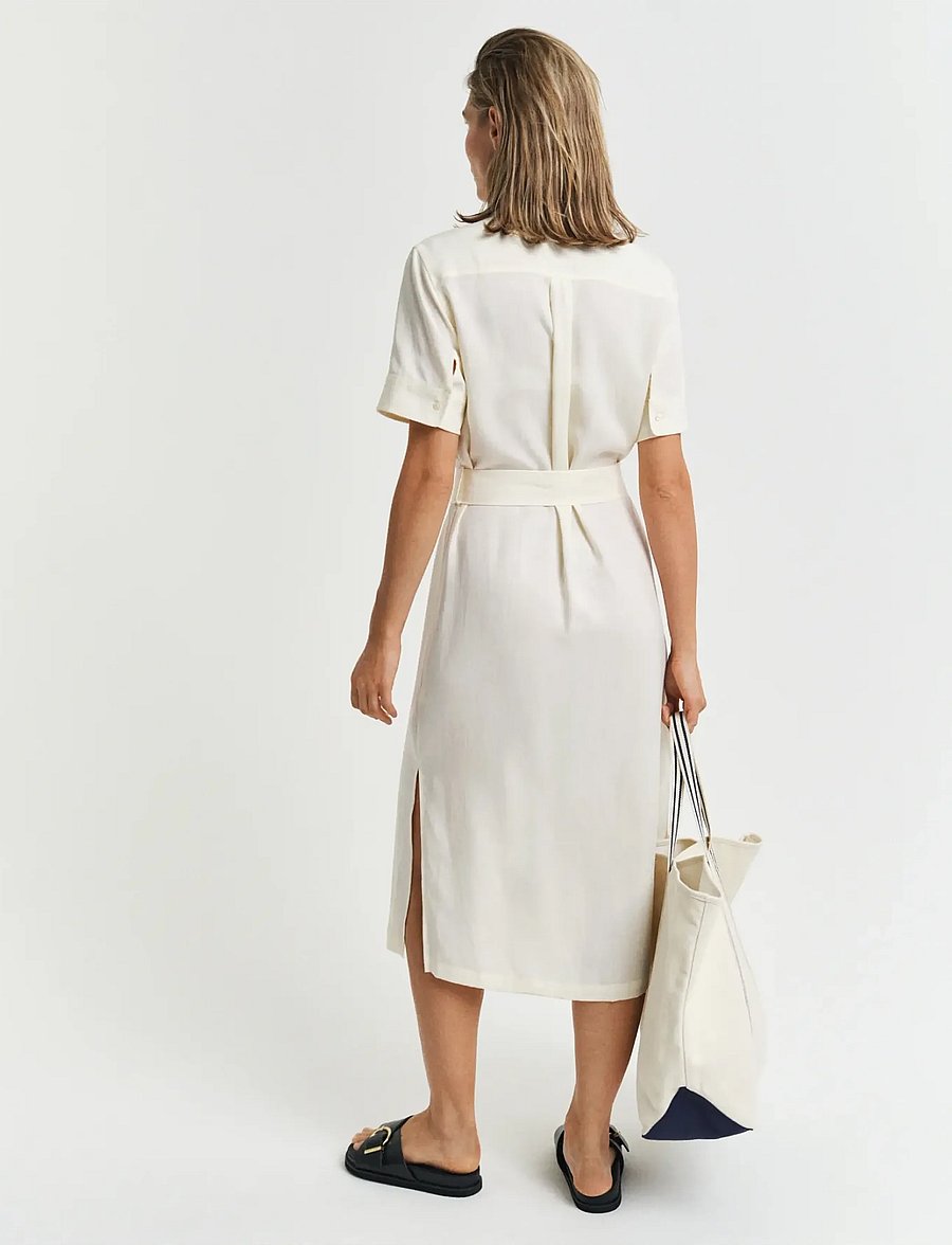 Gant - REG POCKET DRESS - hemdkleider - cream - 3