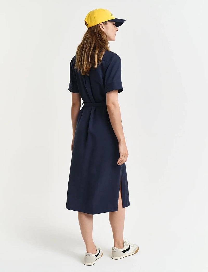 GANT - REG POCKET DRESS - skjortklänningar - evening blue - 3