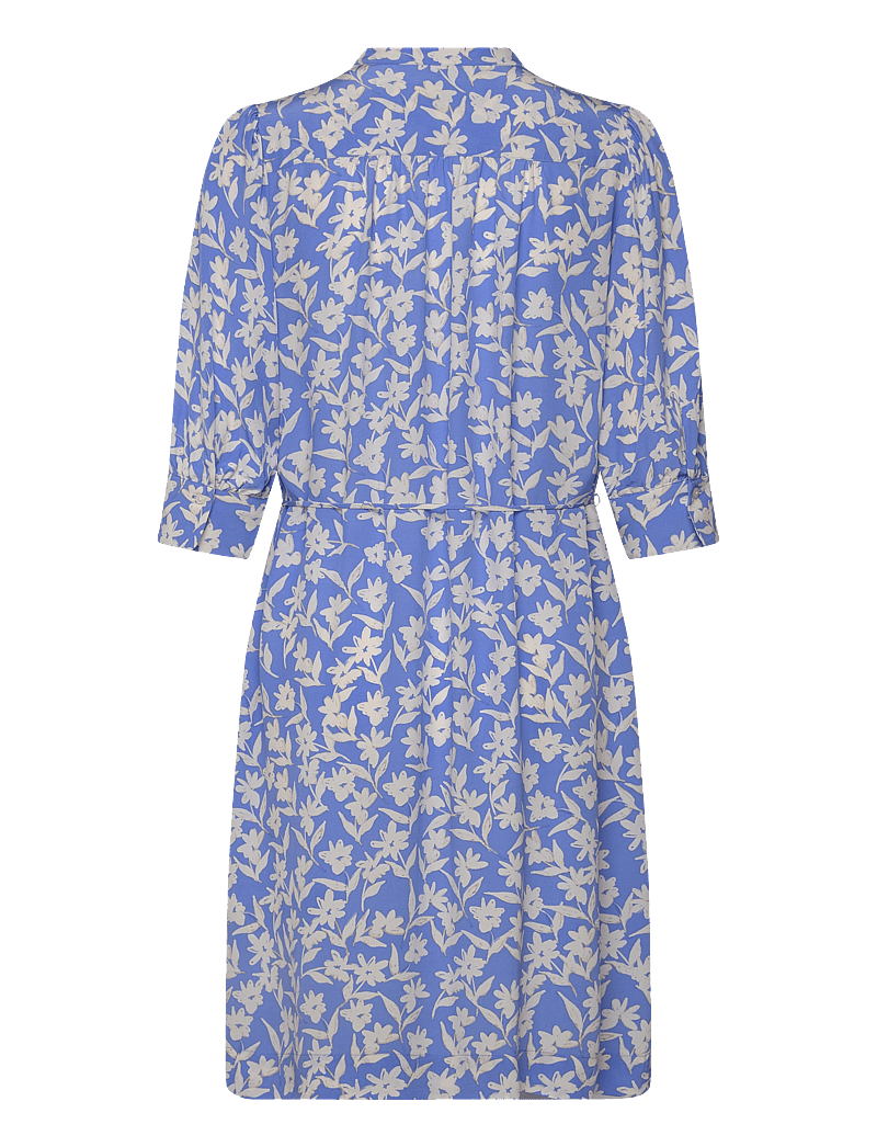 GANT - REG FLORAL PRINT SS SHIRT DRESS - sommerkjoler - perfect blue - 1