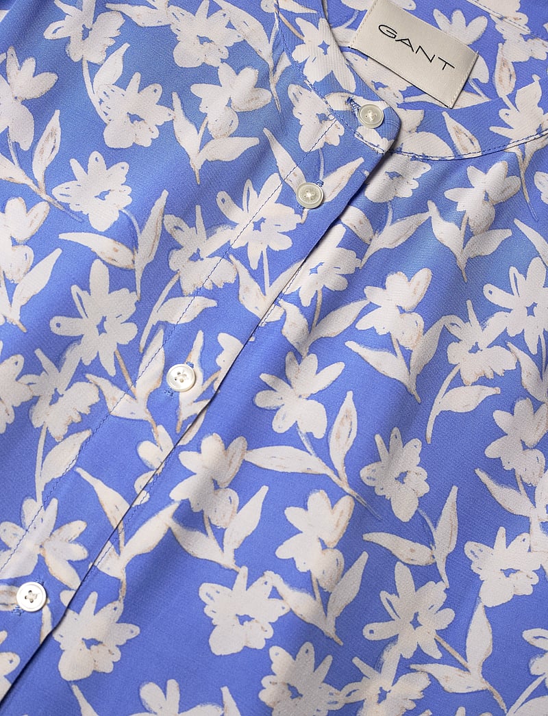 GANT - REG FLORAL PRINT SS SHIRT DRESS - sommerkjoler - perfect blue - 2