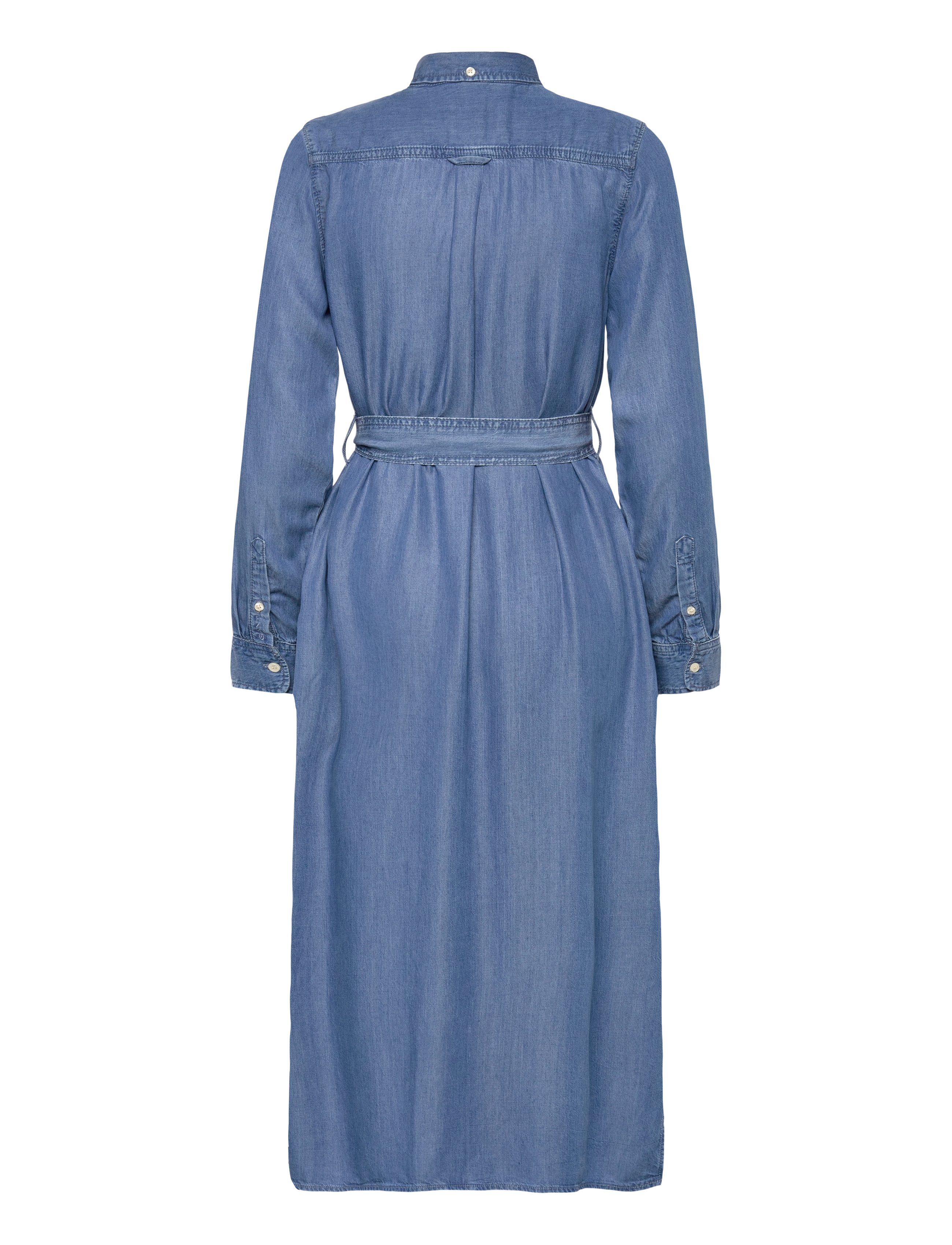 Gant - REG CHAMBRAY SHIRT DRESS - robes en jeans - light indigo - 2