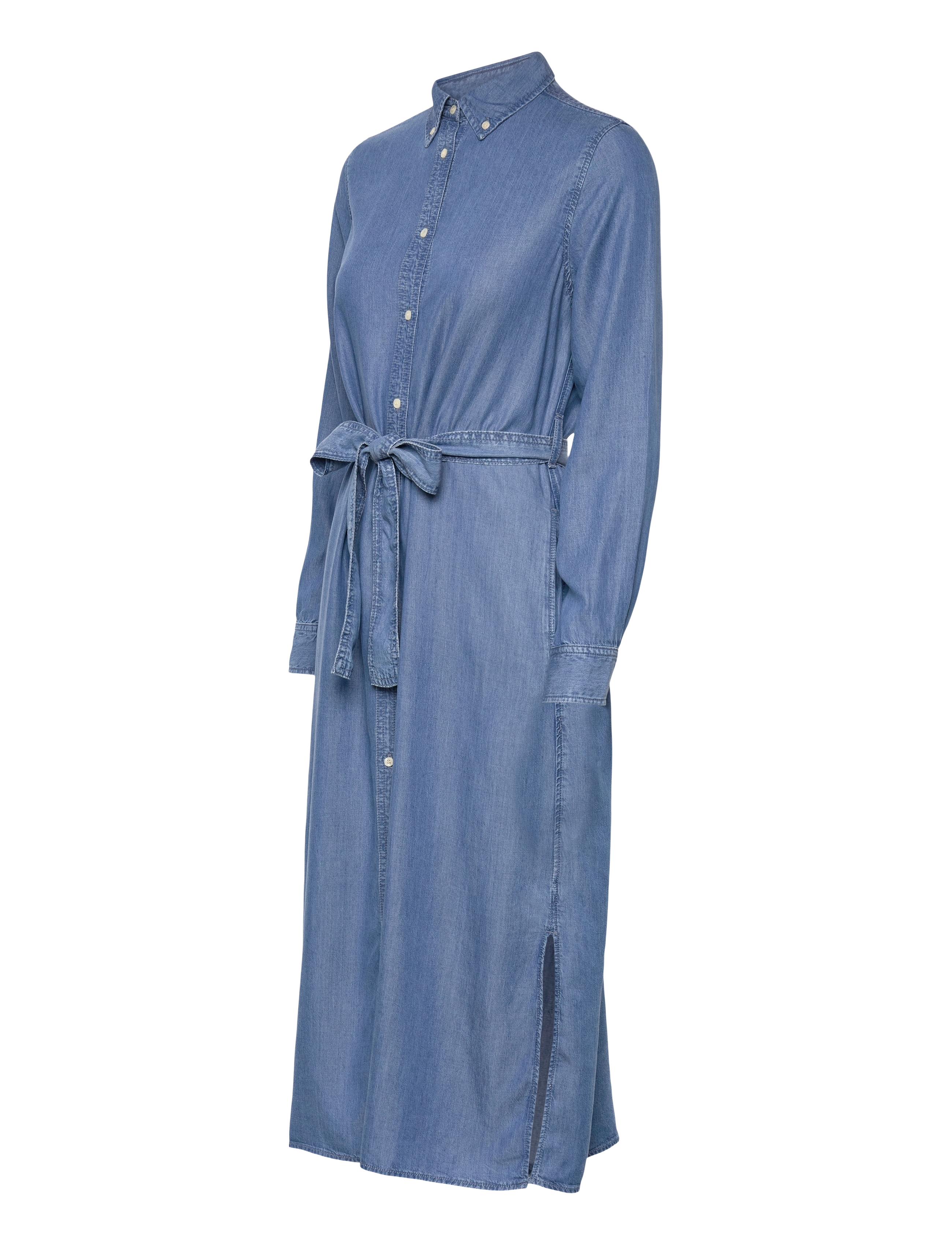 Gant - REG CHAMBRAY SHIRT DRESS - robes en jeans - light indigo - 3