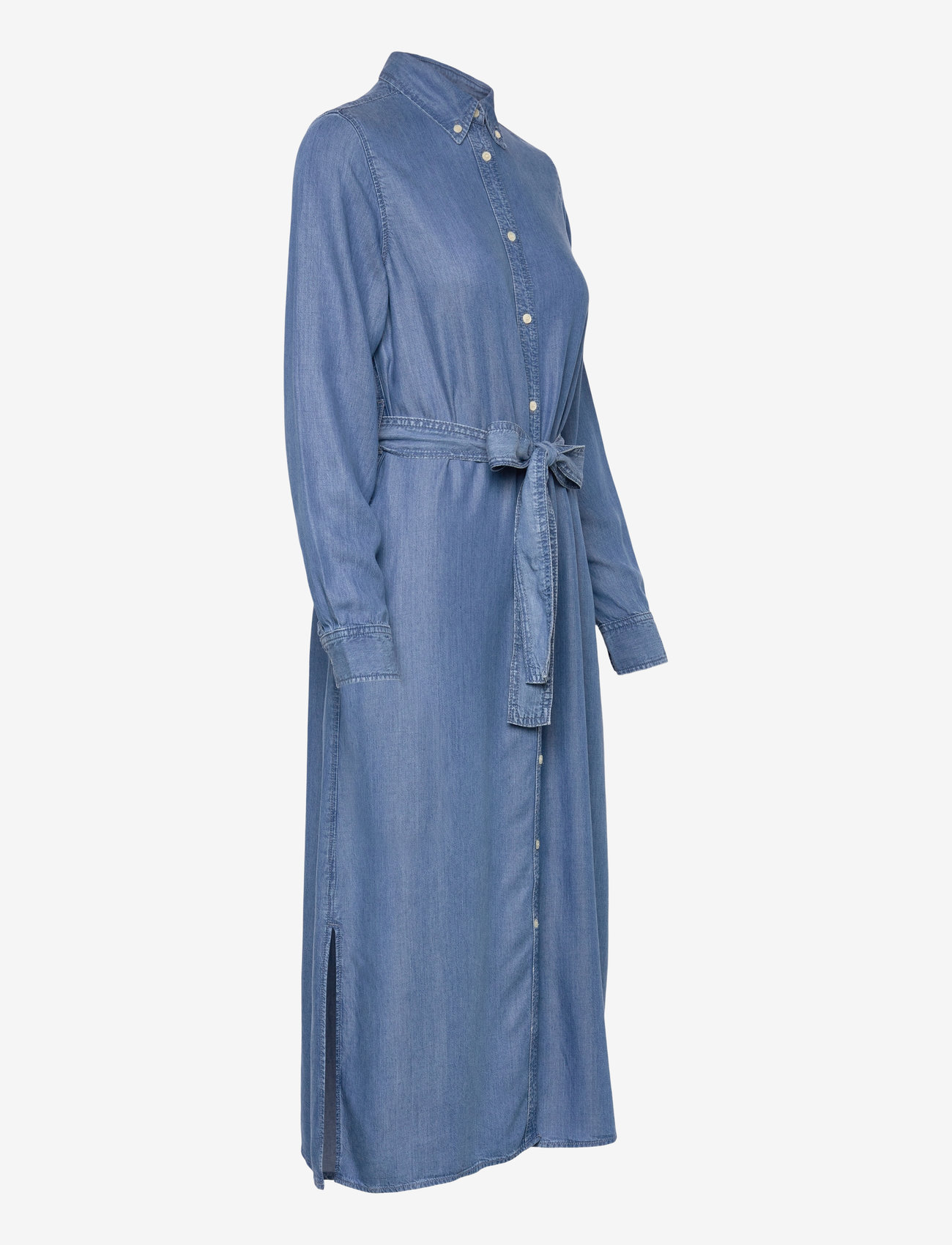 GANT - REG CHAMBRAY SHIRT DRESS - jeanskleider - light indigo - 4
