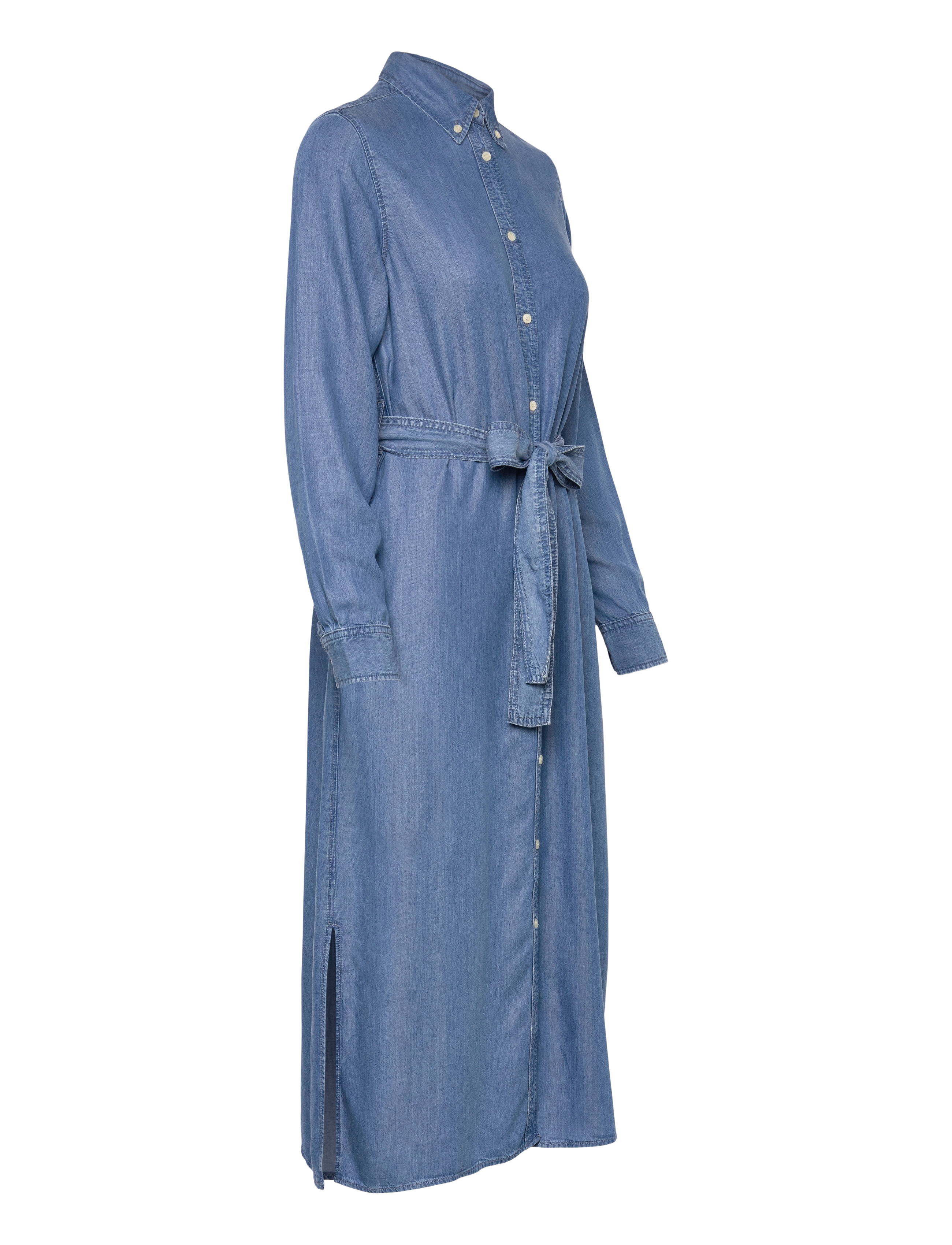 Gant - REG CHAMBRAY SHIRT DRESS - robes en jeans - light indigo - 4