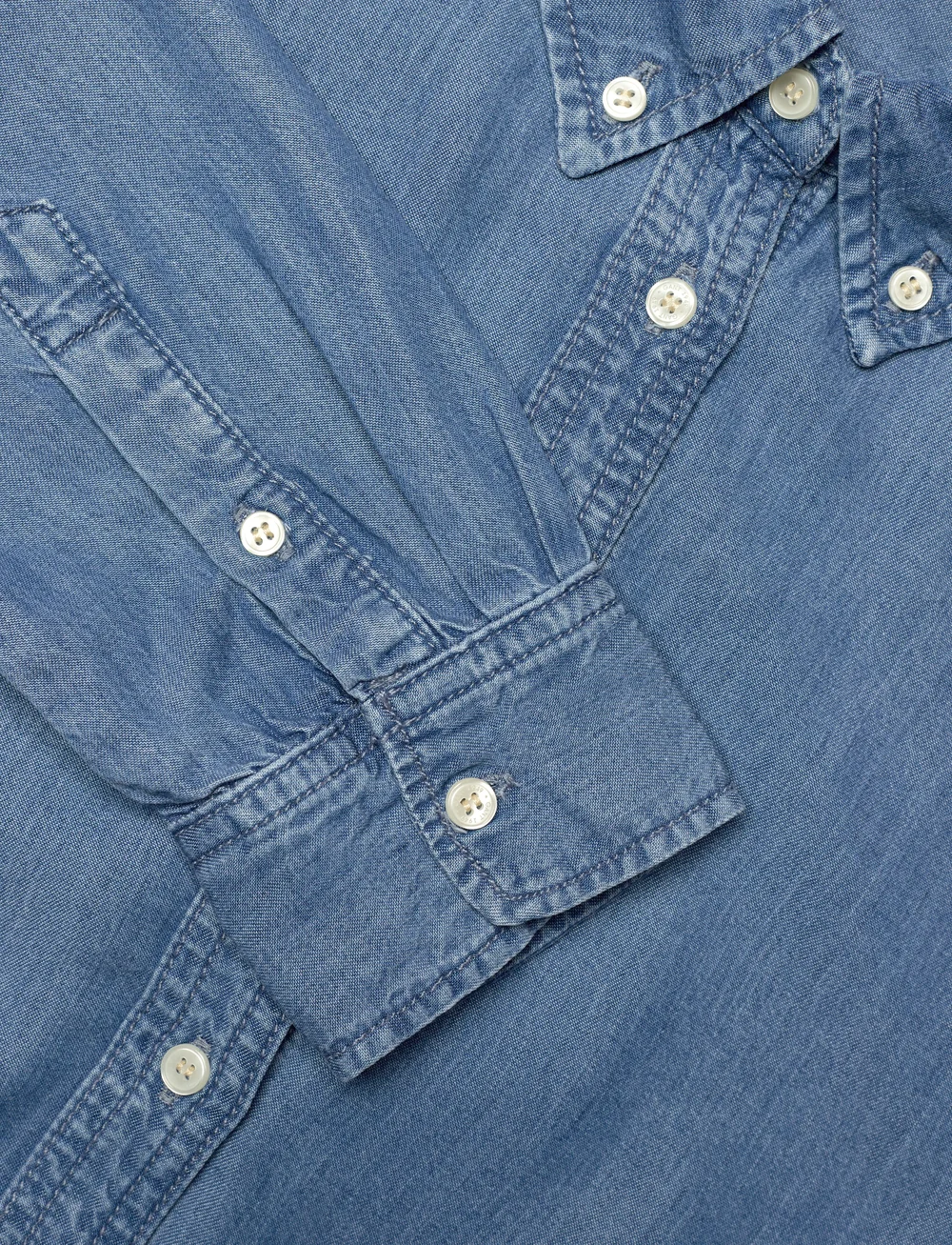 GANT - REG CHAMBRAY SHIRT DRESS - denimkjoler - light indigo - 4