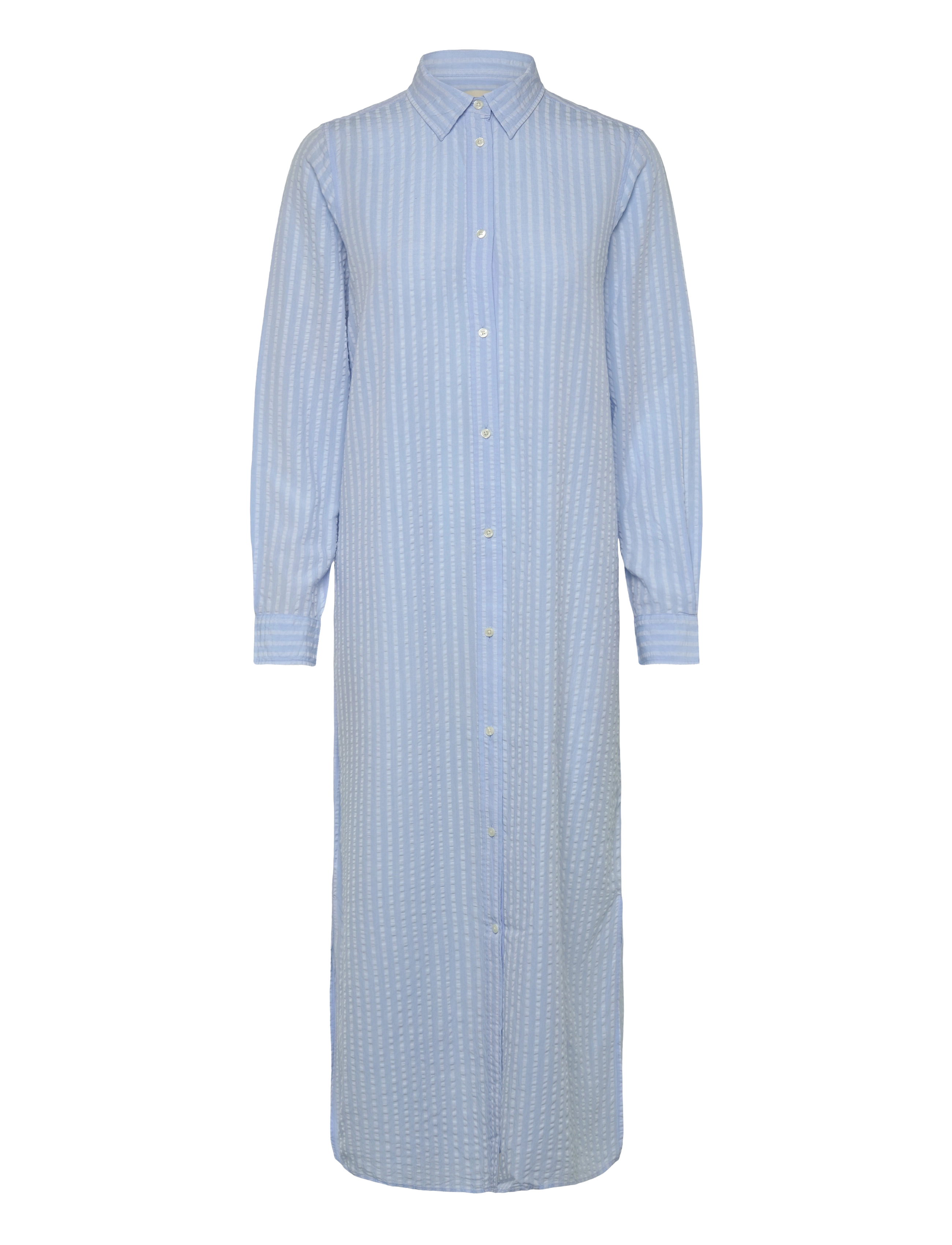 GANT Rel Tonal Gestreift Seersucker Kleid Blau - 42 - Damen