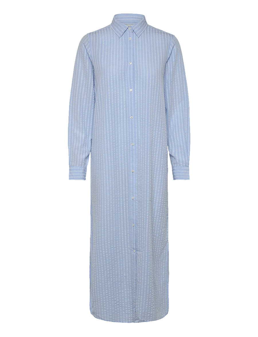 Gant - REL TONAL STRIPED SEERSUCKER DRESS - robes chemises - fresh blue - 1