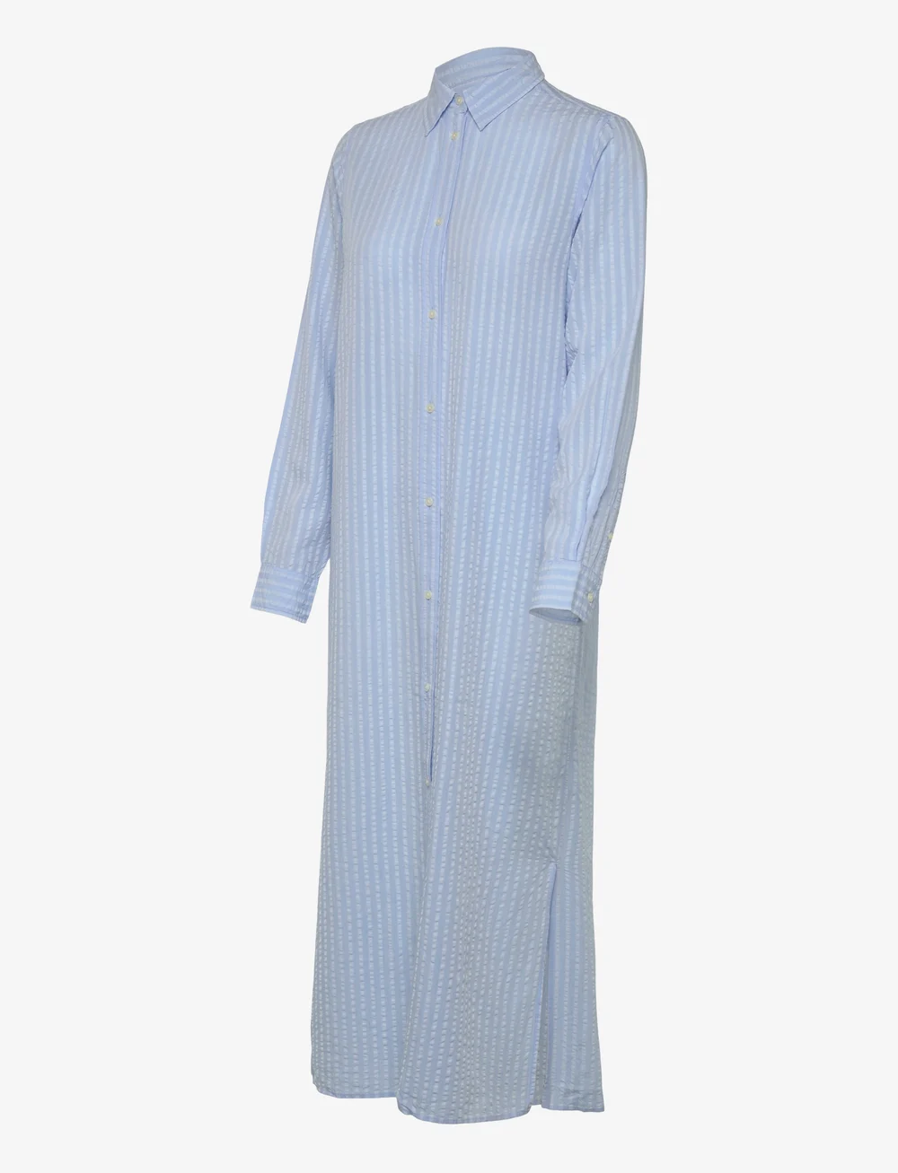 GANT - REL TONAL STRIPED SEERSUCKER DRESS - skjortklänningar - fresh blue - 2