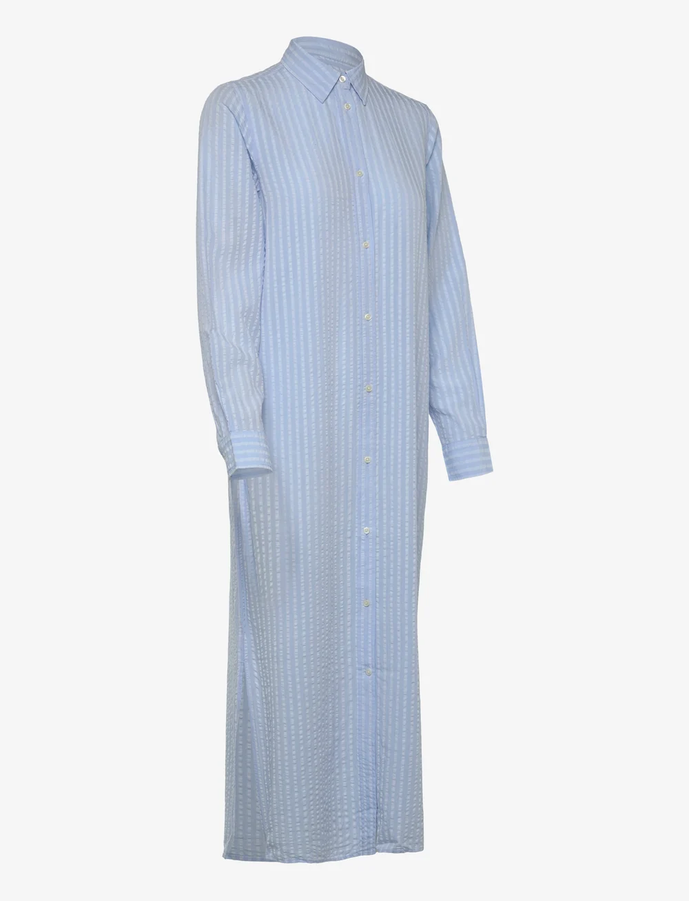 GANT - REL TONAL STRIPED SEERSUCKER DRESS - skjortklänningar - fresh blue - 3