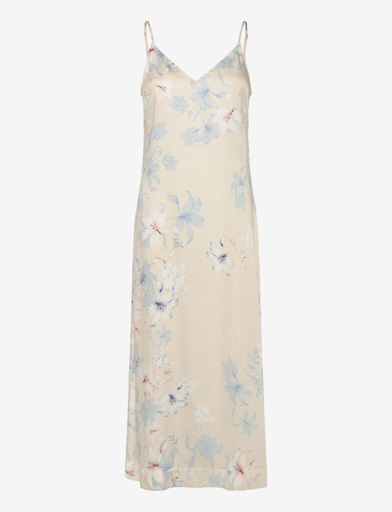 GANT - FLORAL PRINT SLIP DRESS - sommarklänningar - putty - 1