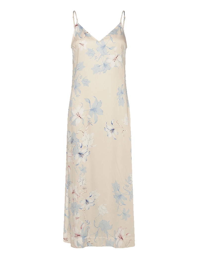 GANT - FLORAL PRINT SLIP DRESS - sommerkjoler - putty - 0