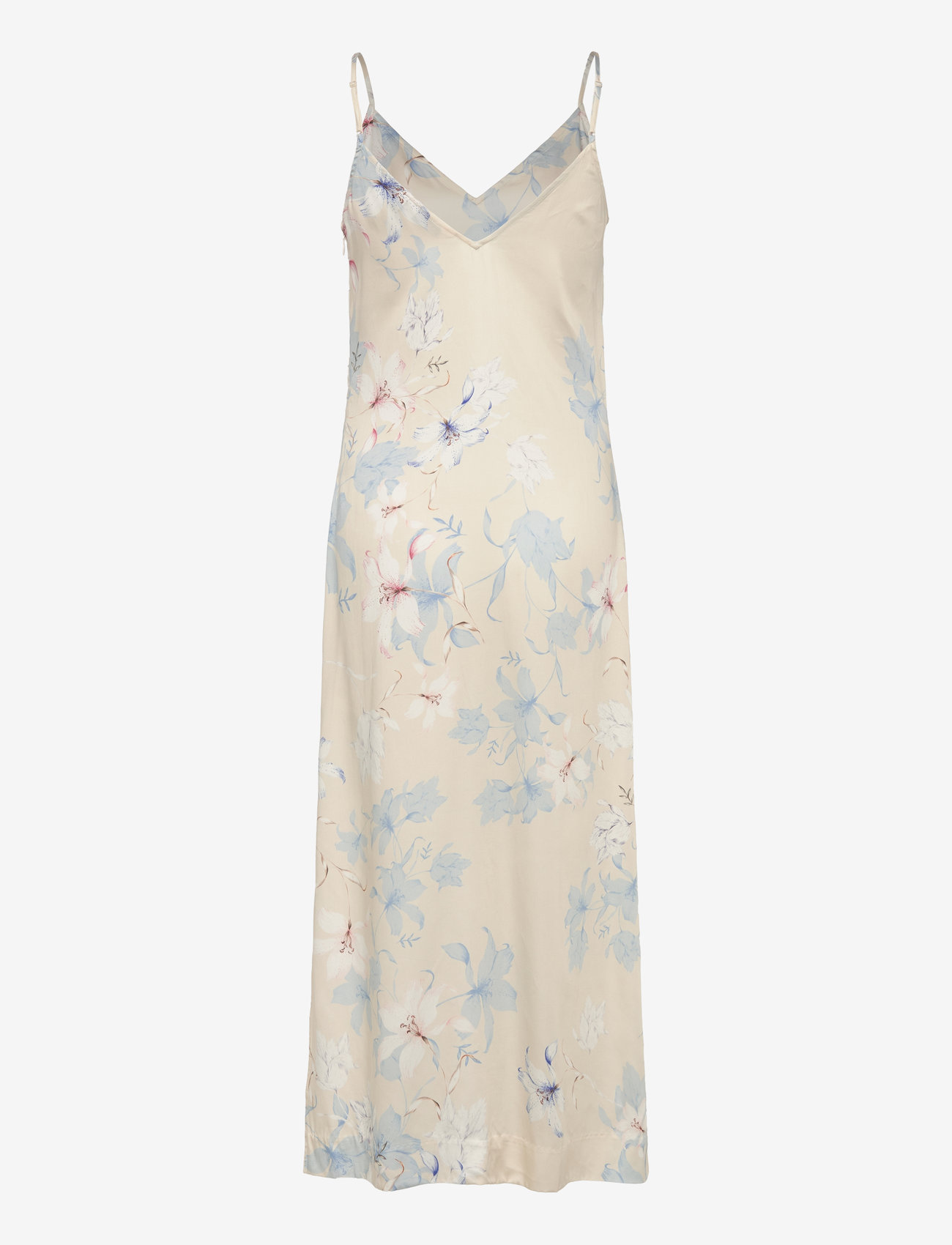 GANT - FLORAL PRINT SLIP DRESS - sommarklänningar - putty - 2