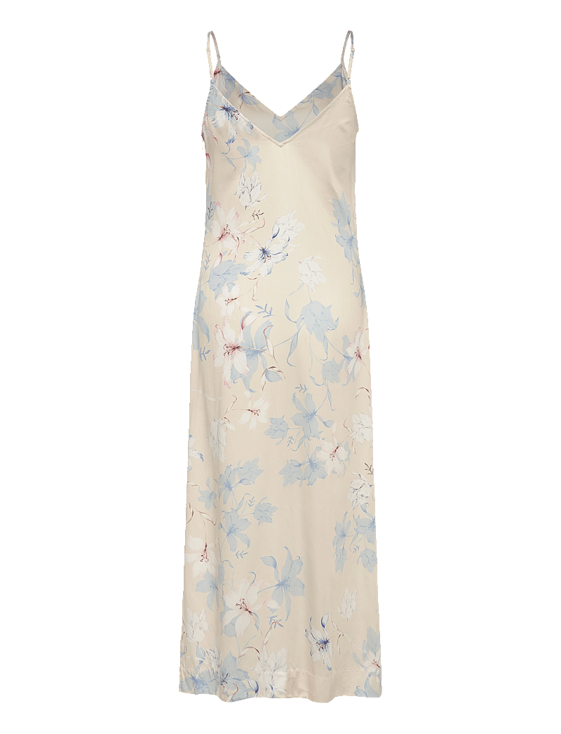 GANT - FLORAL PRINT SLIP DRESS - sommerkjoler - putty - 1